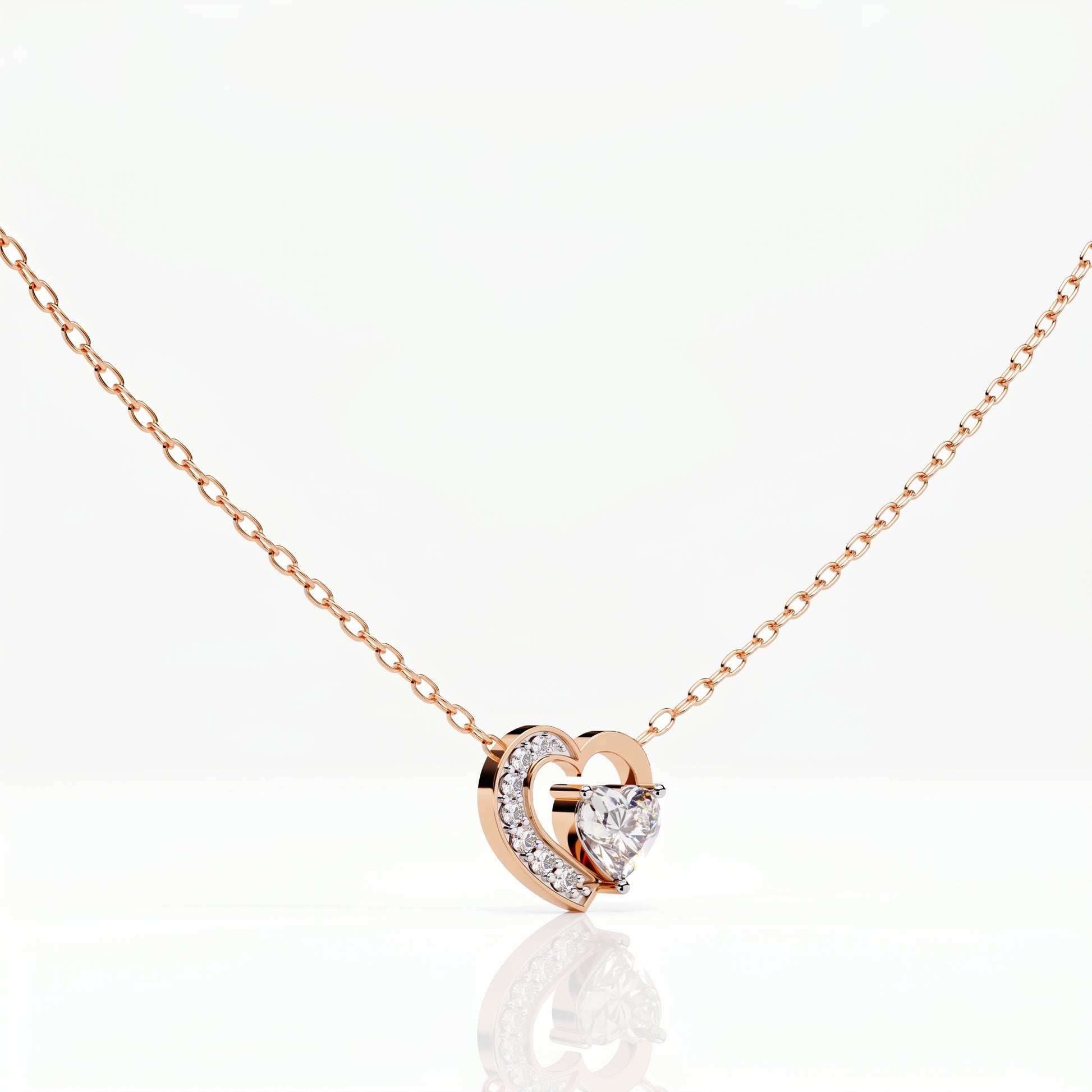 Adelaide - Rose Gold - adelaide-RG-heart-angle