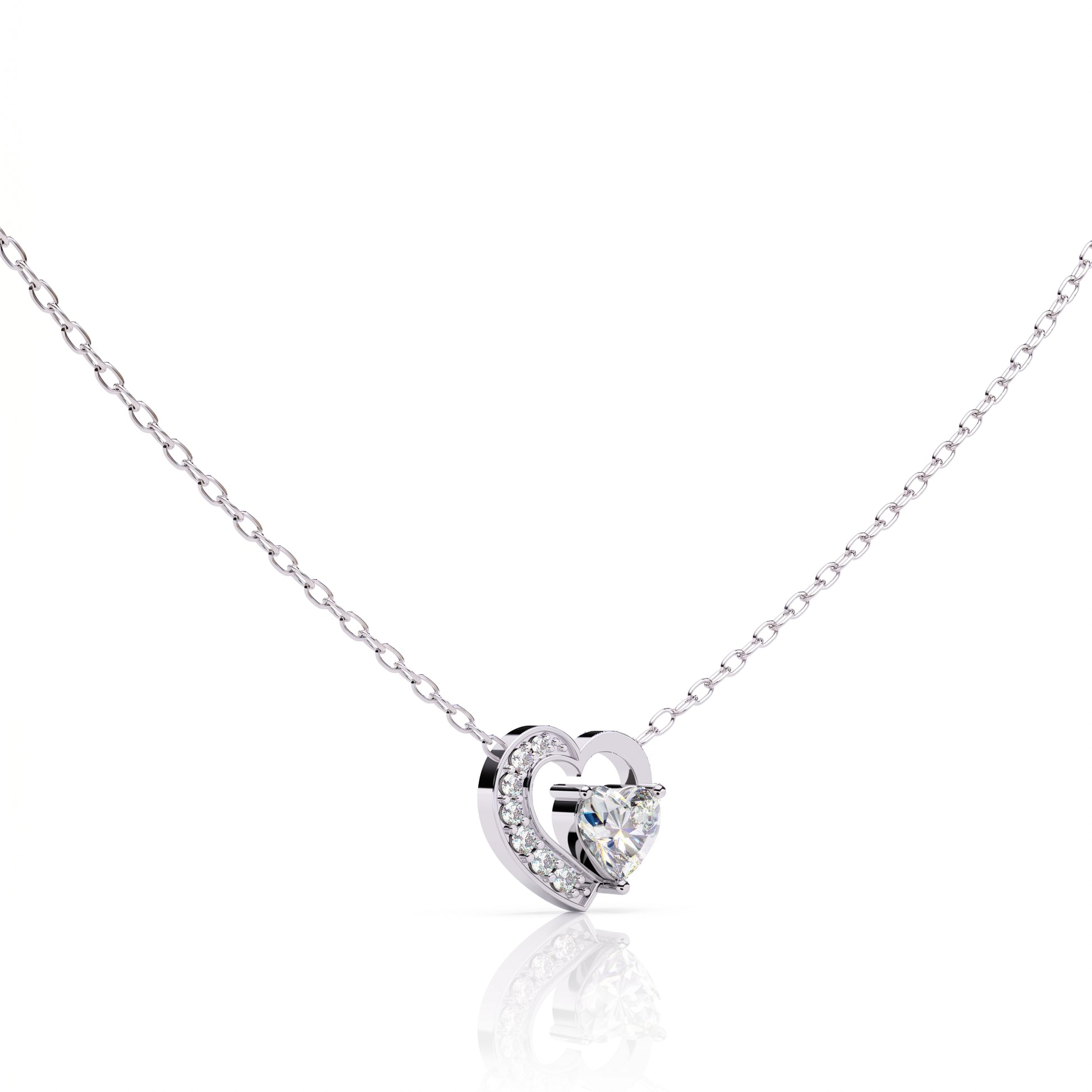 Adelaide - White Gold - adelaide-WG-heart-angle