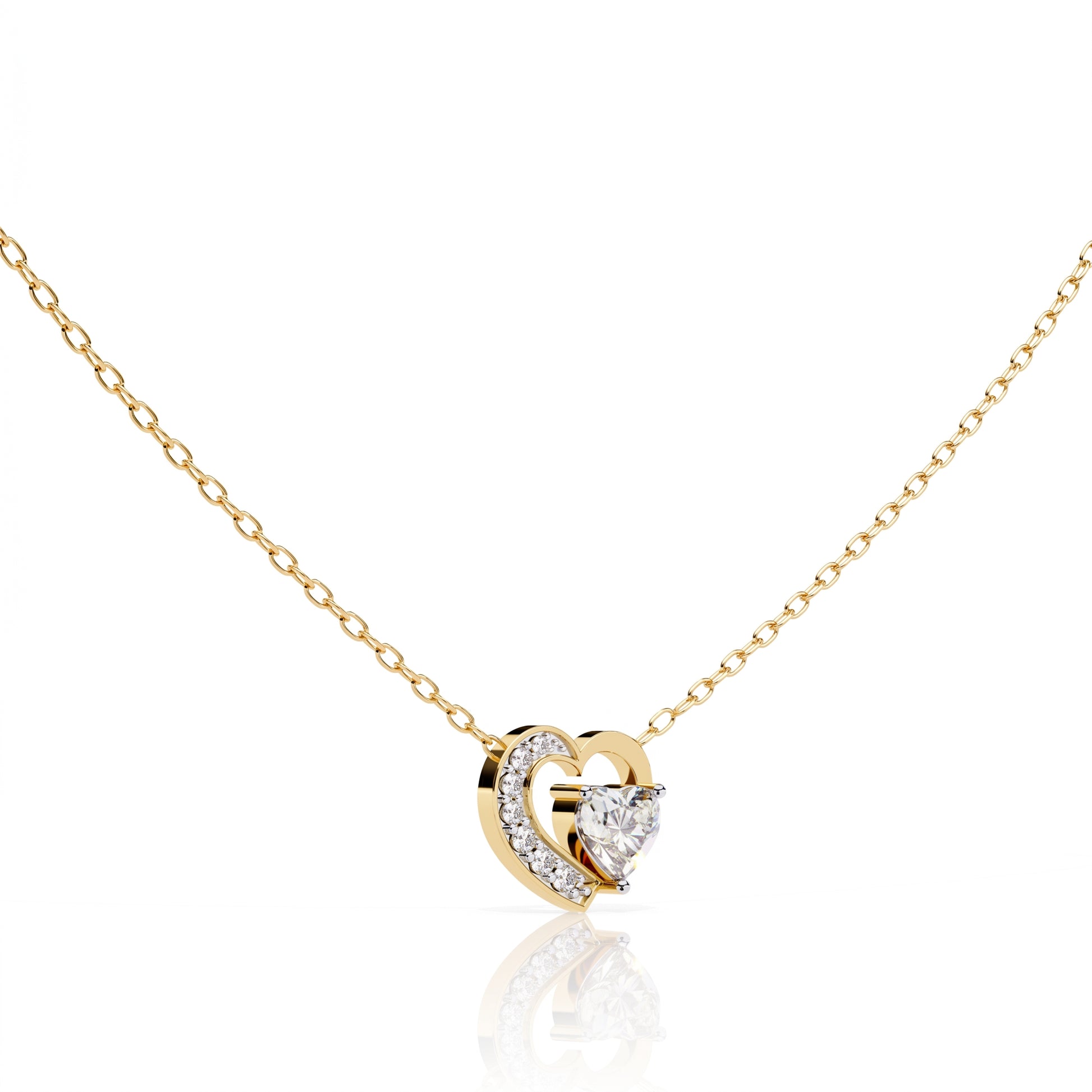 Adelaide - Yellow Gold - adelaide-YG-heart-angle