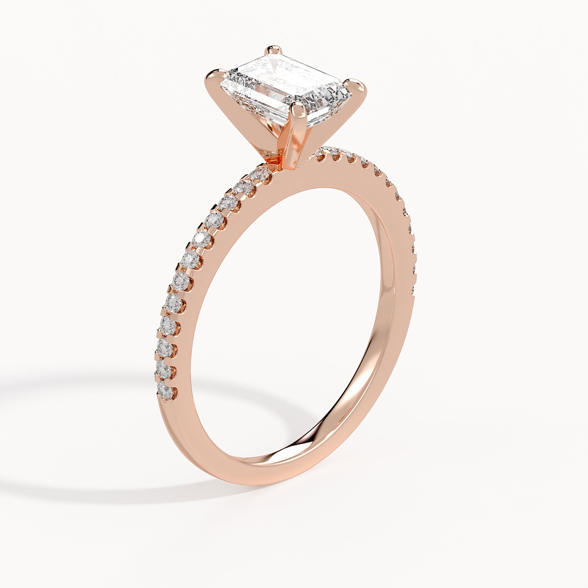 Andy - Rose Gold - andy-RG-emerald-angle