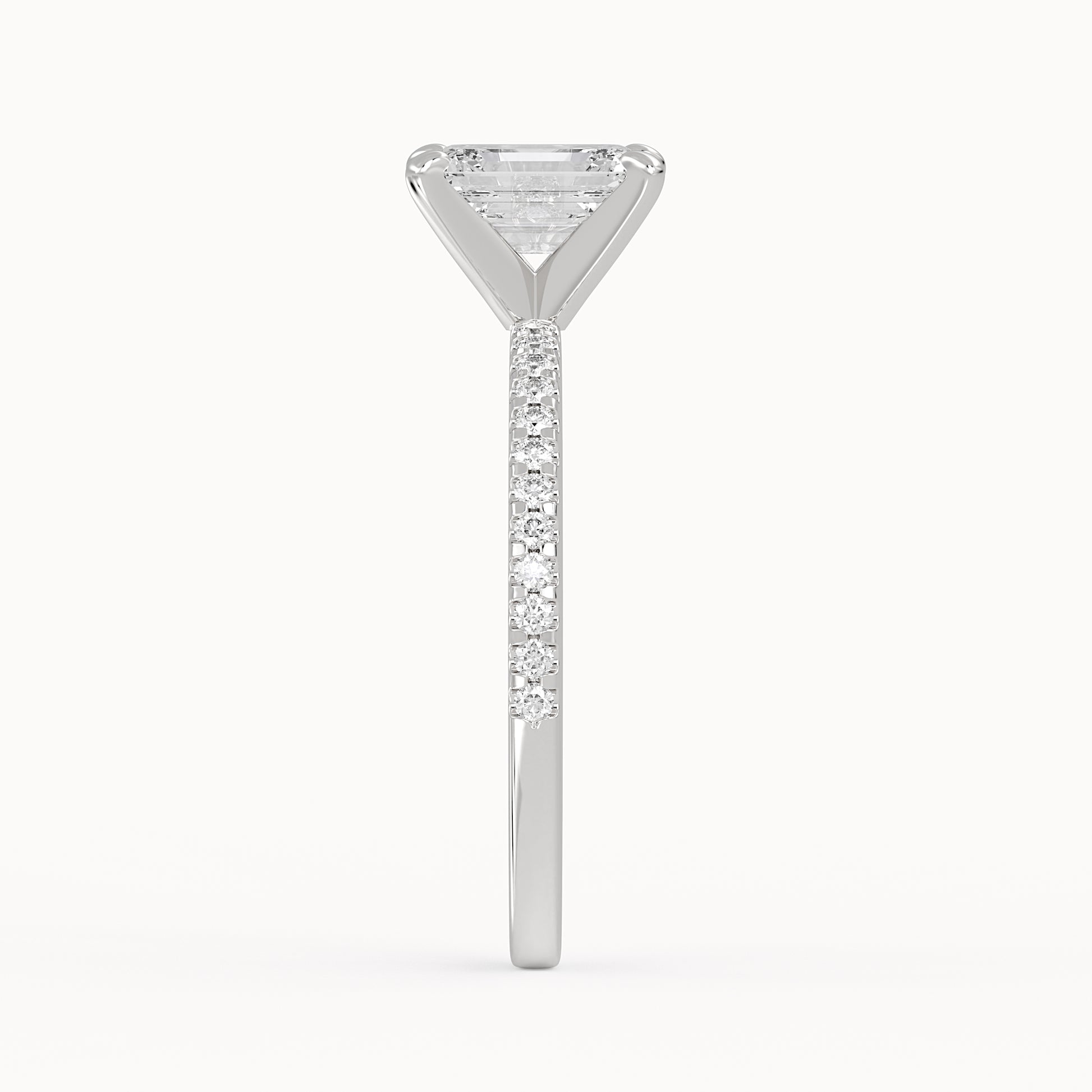 Andy - White Gold - andy-WG-emerald-side