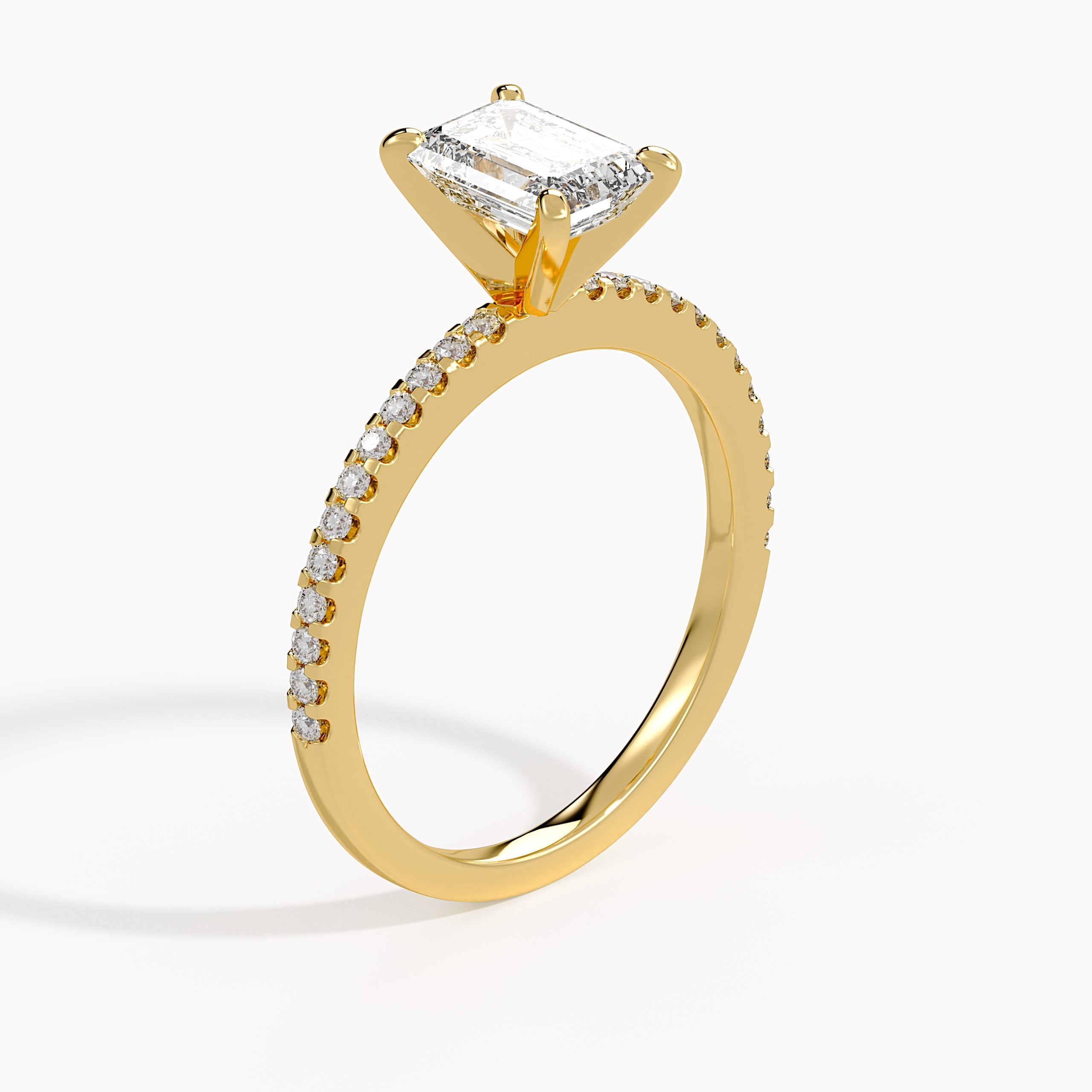 Andy - Yellow Gold - andy-YG-emerald-angle