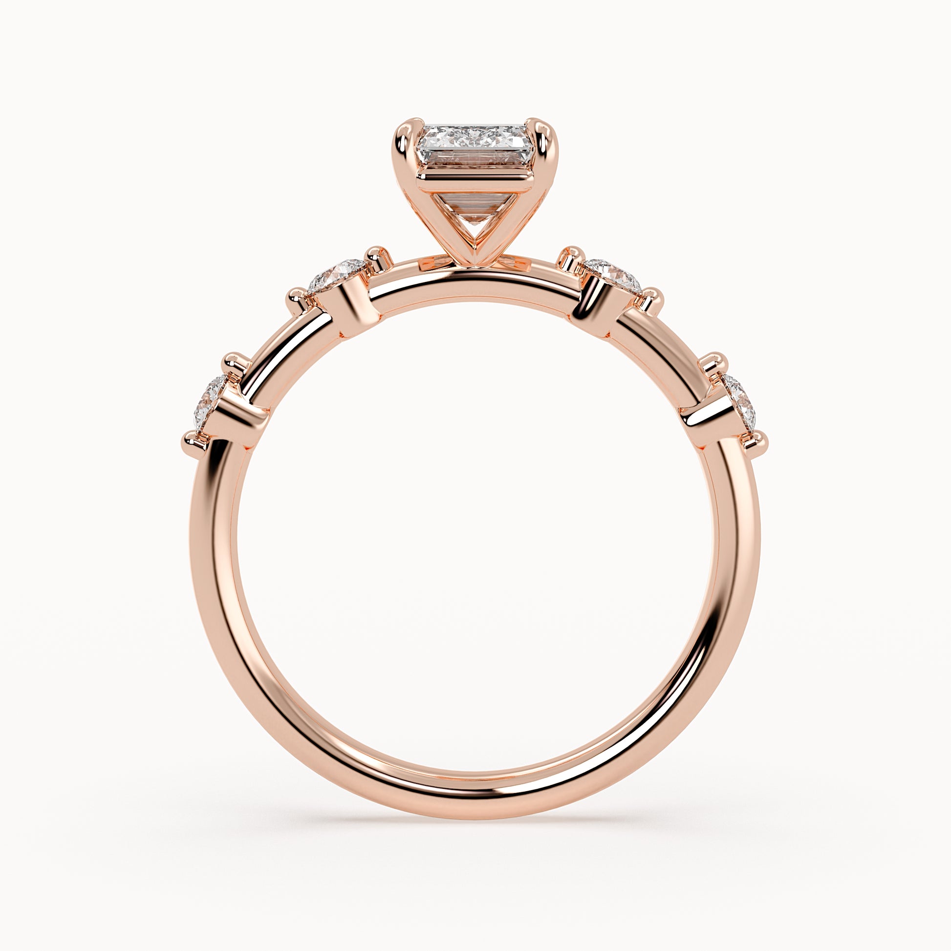 Aria - Rose Gold - aria-RG-emerald-front