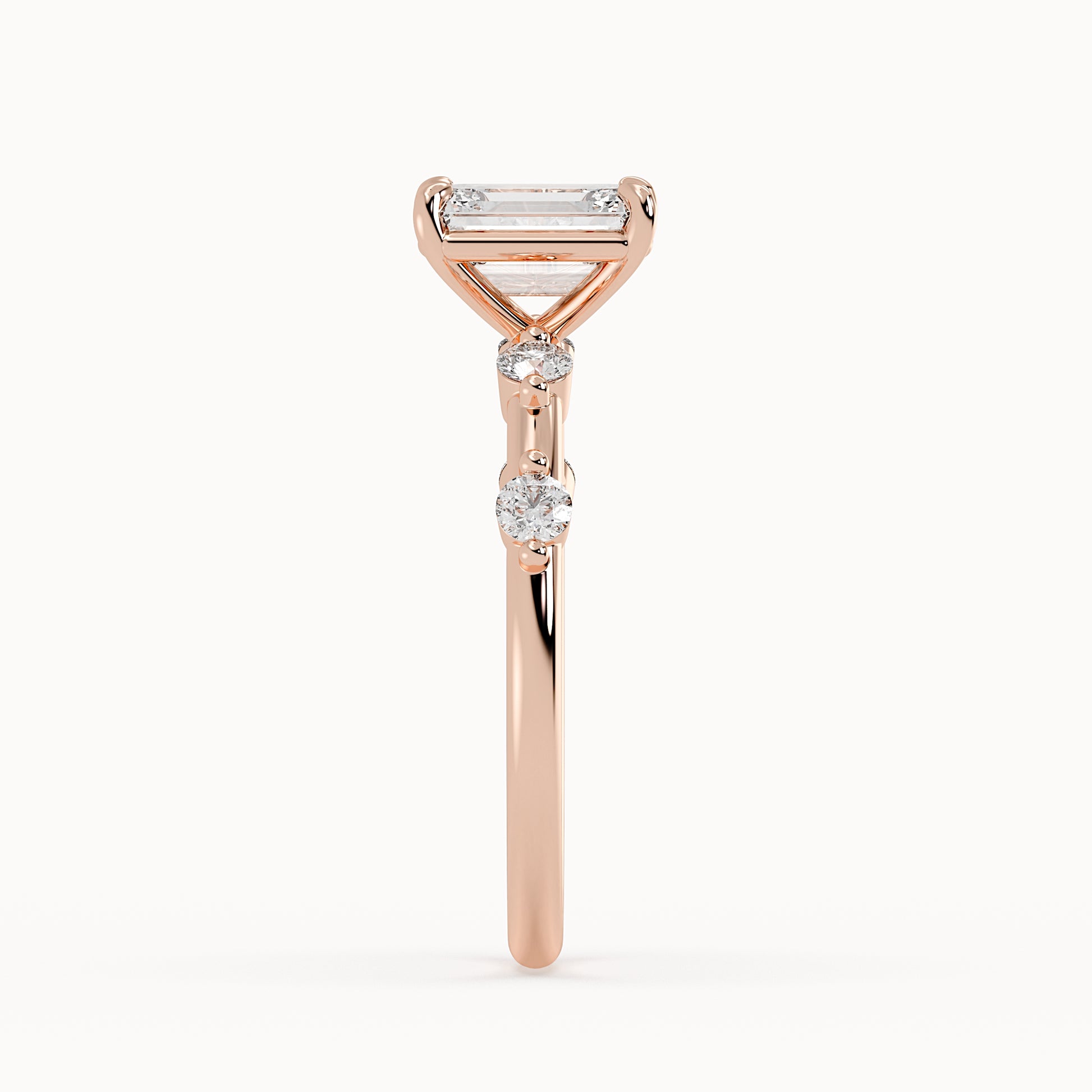 Aria - Rose Gold - aria-RG-emerald-side