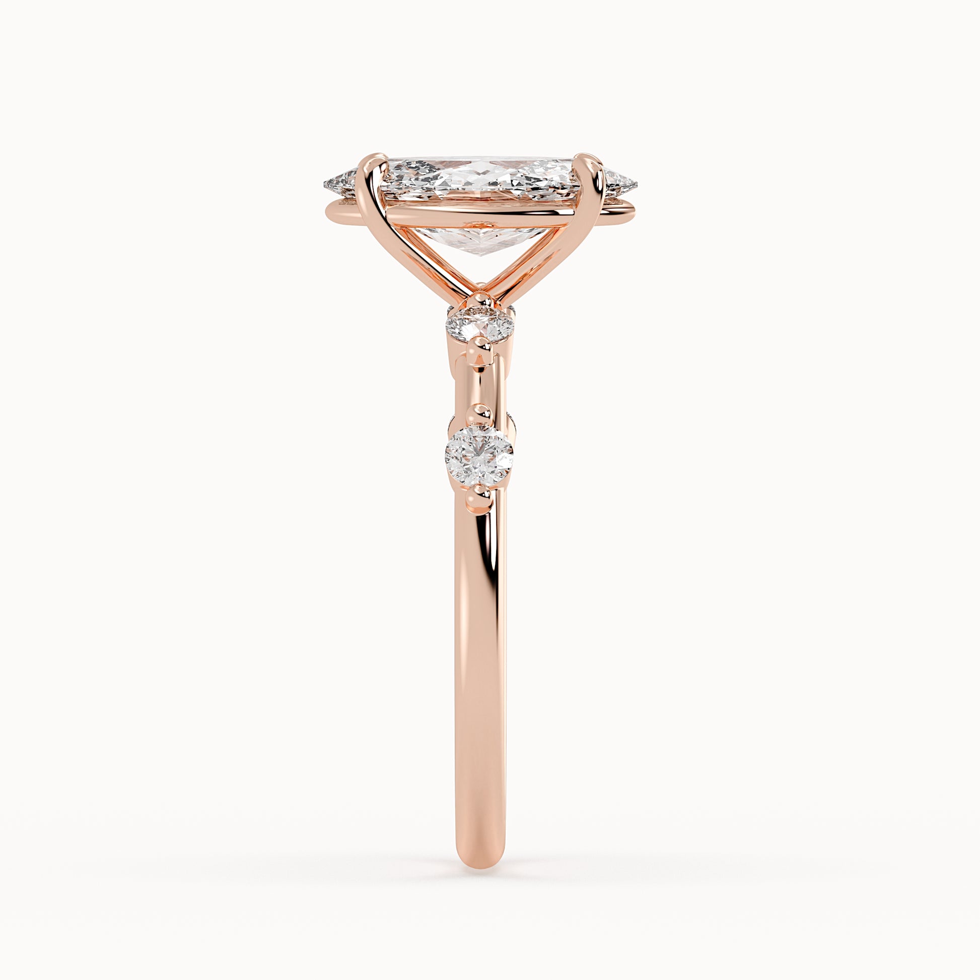 Aria - Rose Gold - aria-RG-marquise-side