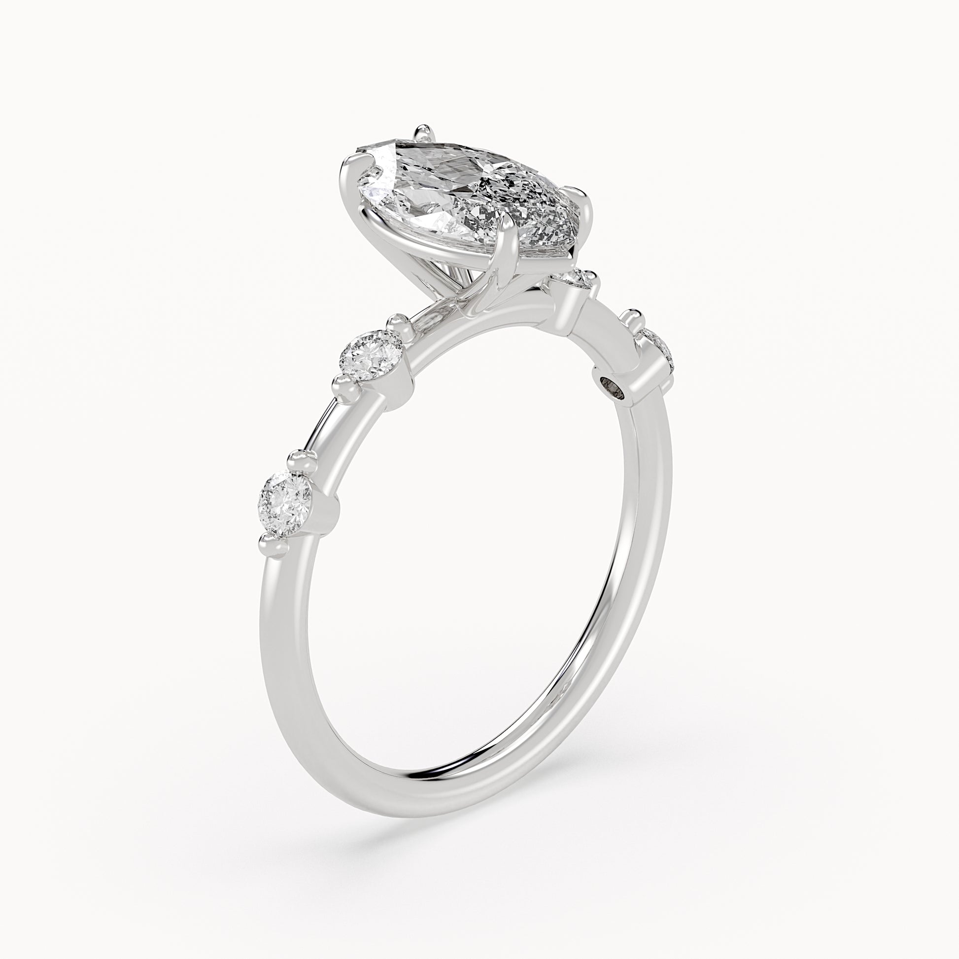 Aria - White Gold - aria-WG-marquise-angle