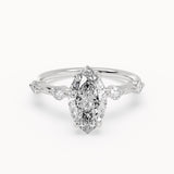 Aria - Classic Solitaire Lab Grown Diamond Engagement Ring - Marquise