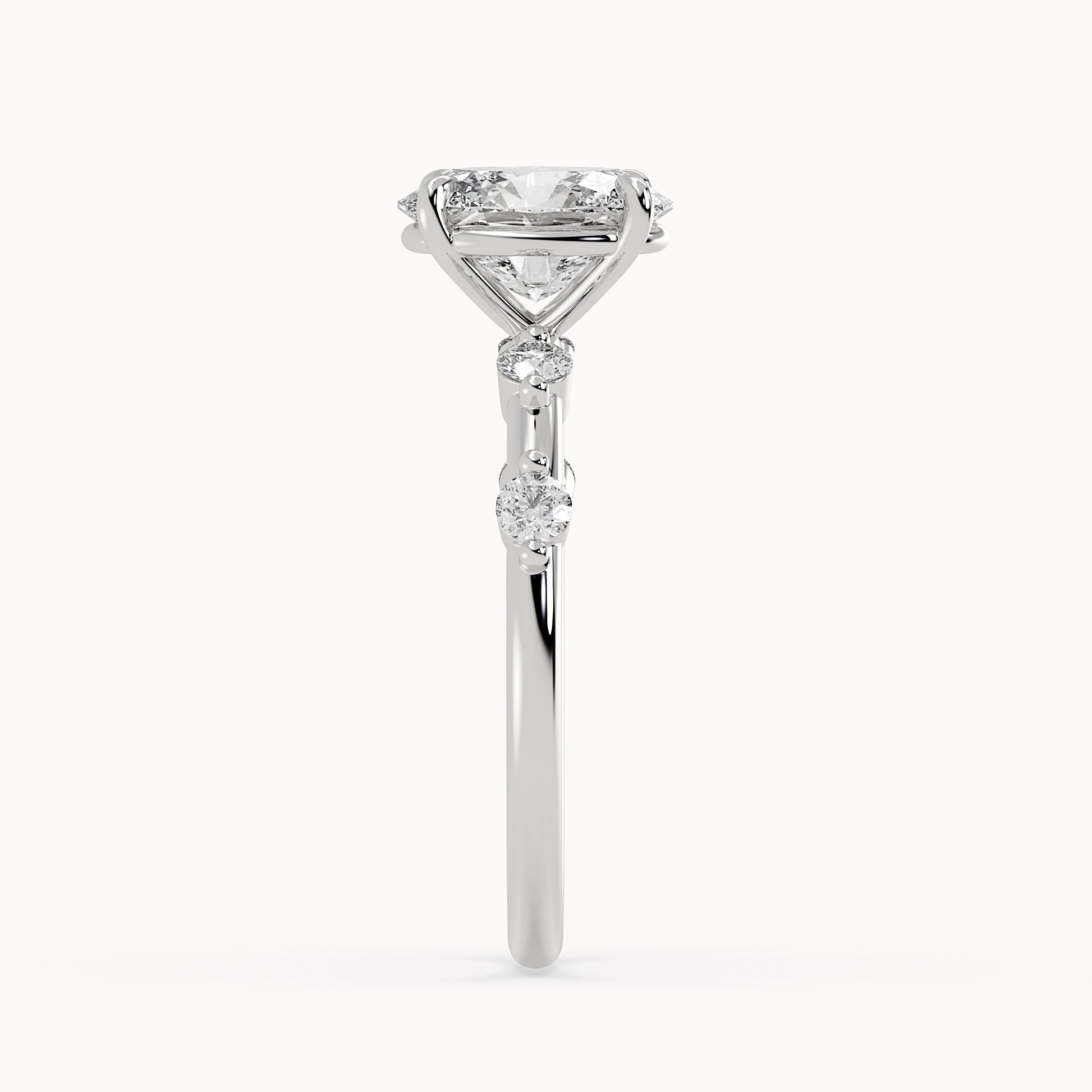 Aria - White Gold - aria-WG-oval-side