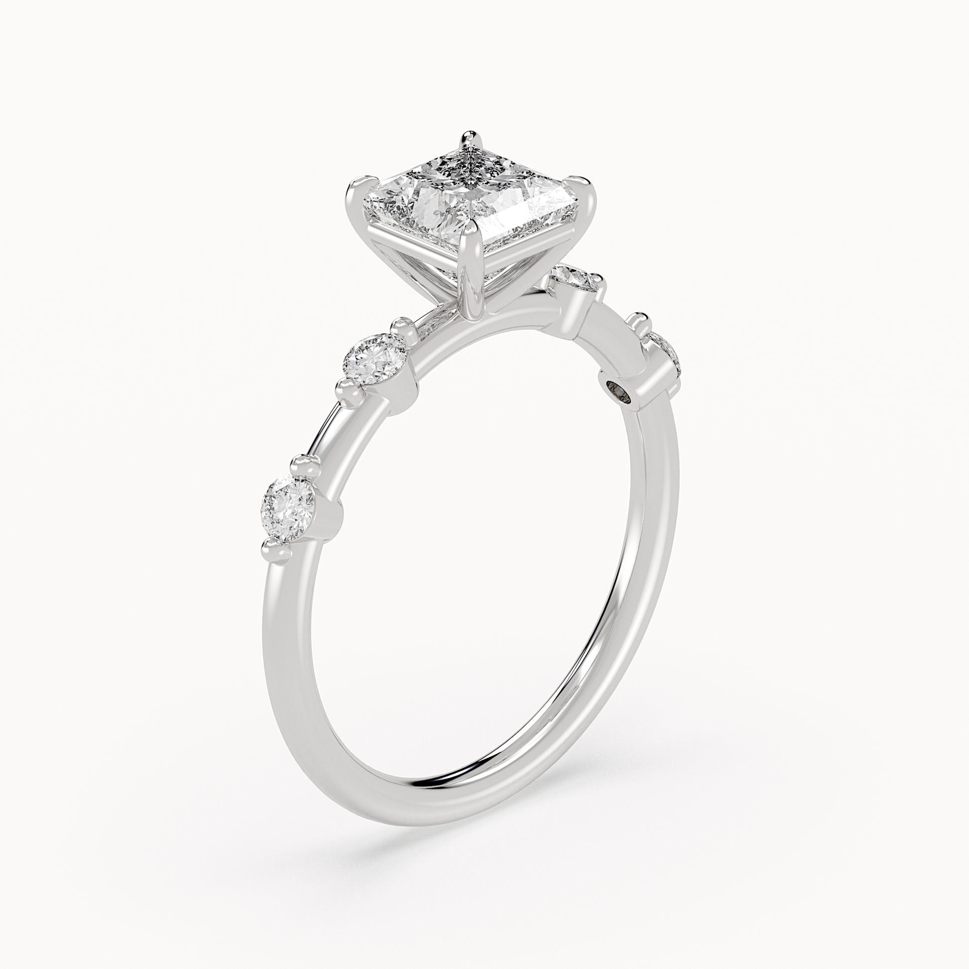 Aria - White Gold - aria-WG-princess-angle