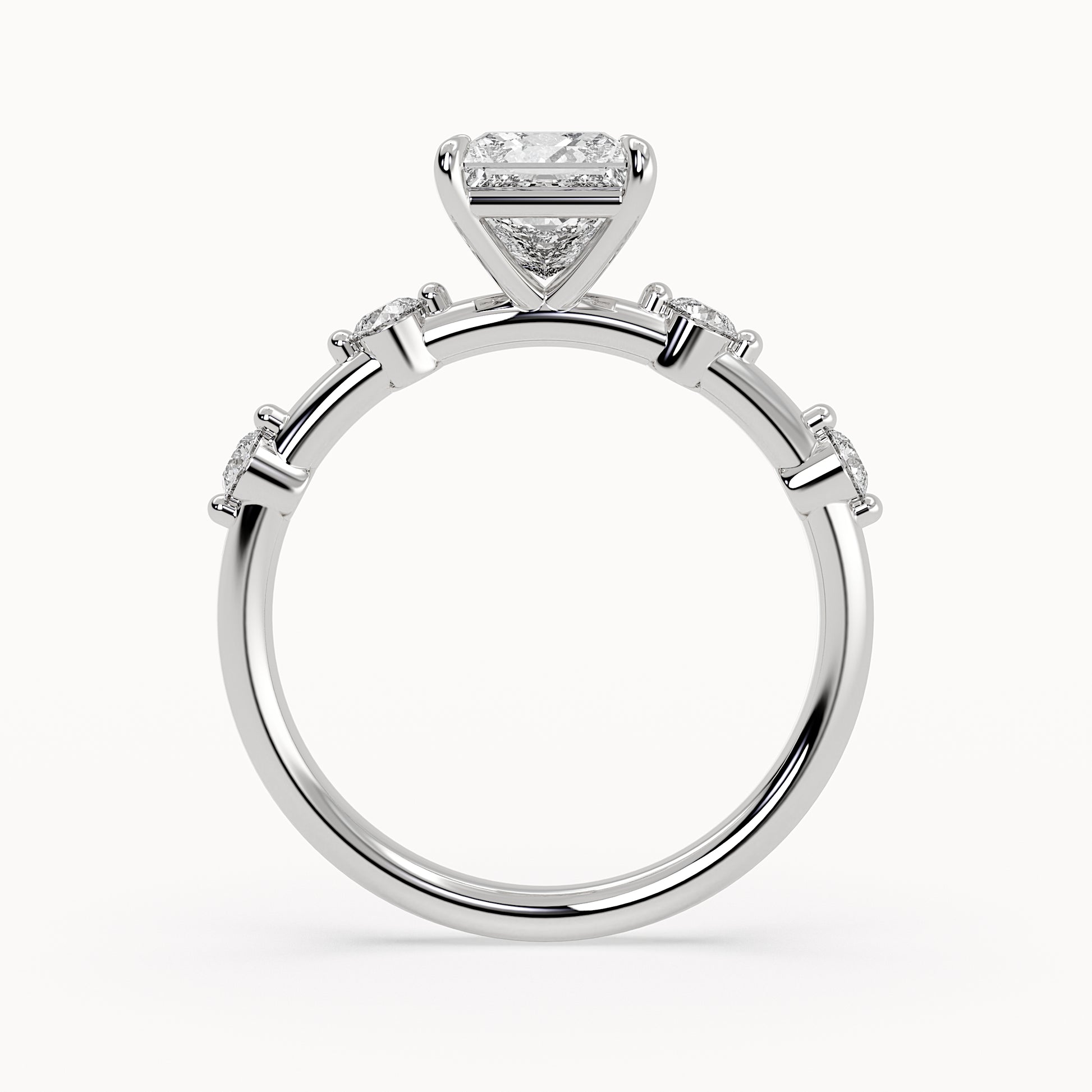 Aria - White Gold - aria-WG-princess-front