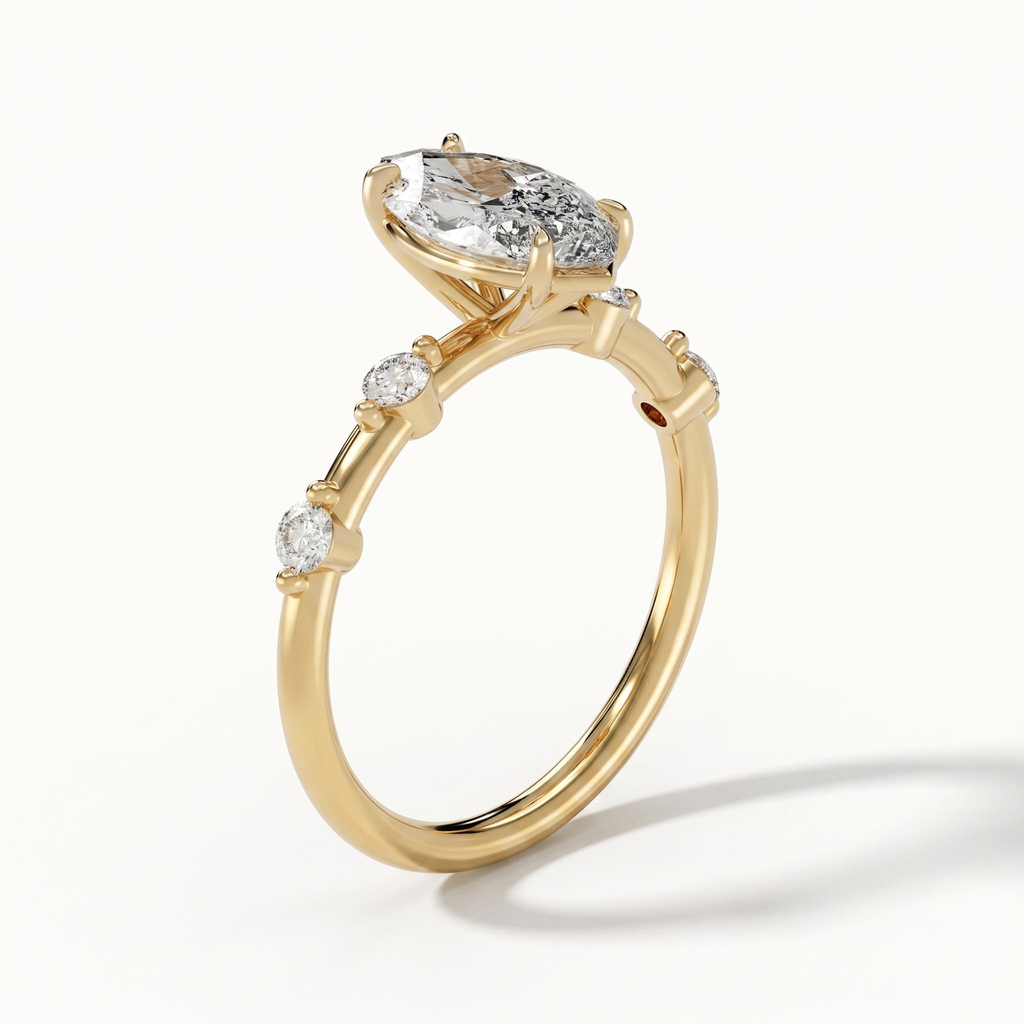 Aria - Yellow Gold - aria-YG-marquise-angle