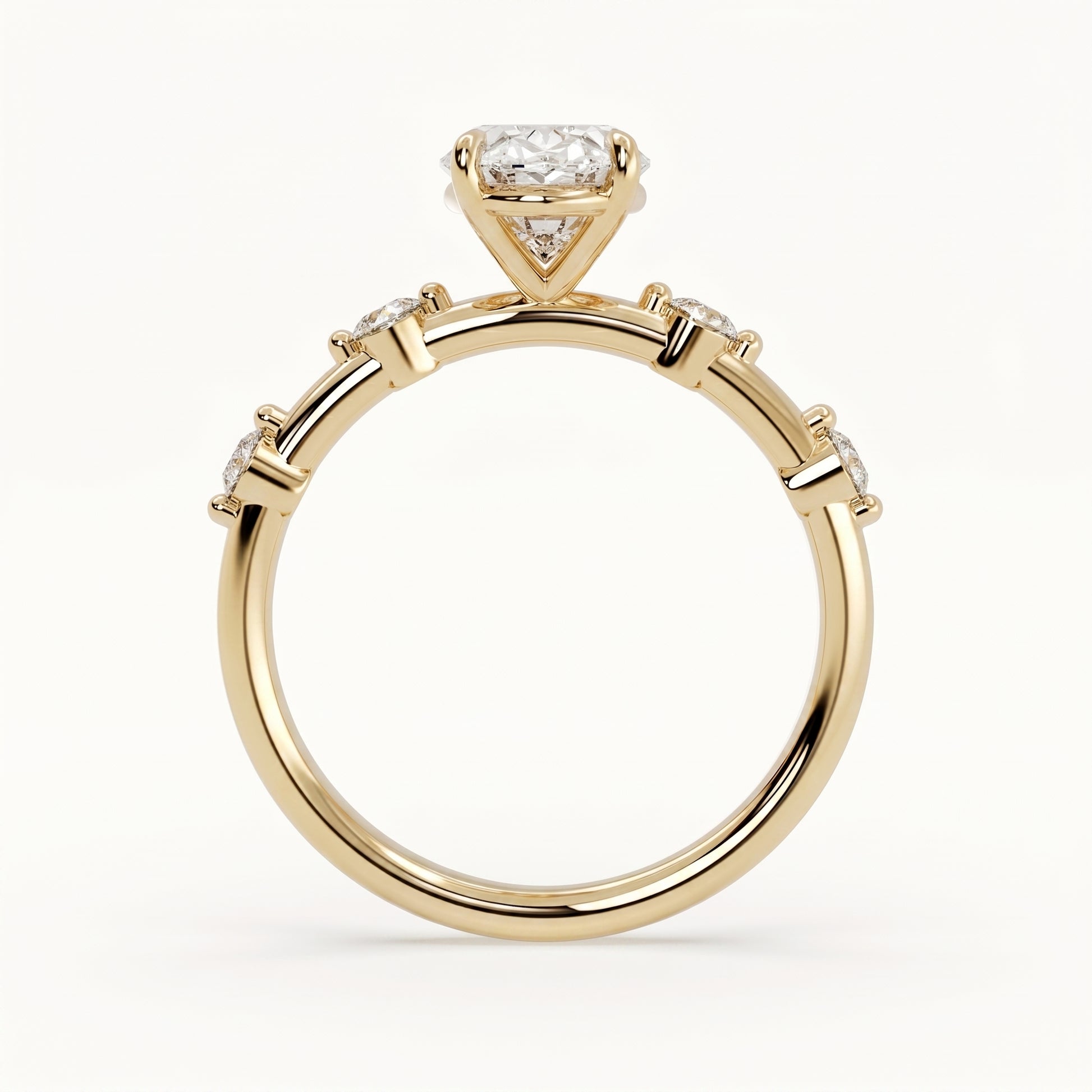 Aria - Yellow Gold - aria-YG-oval-front