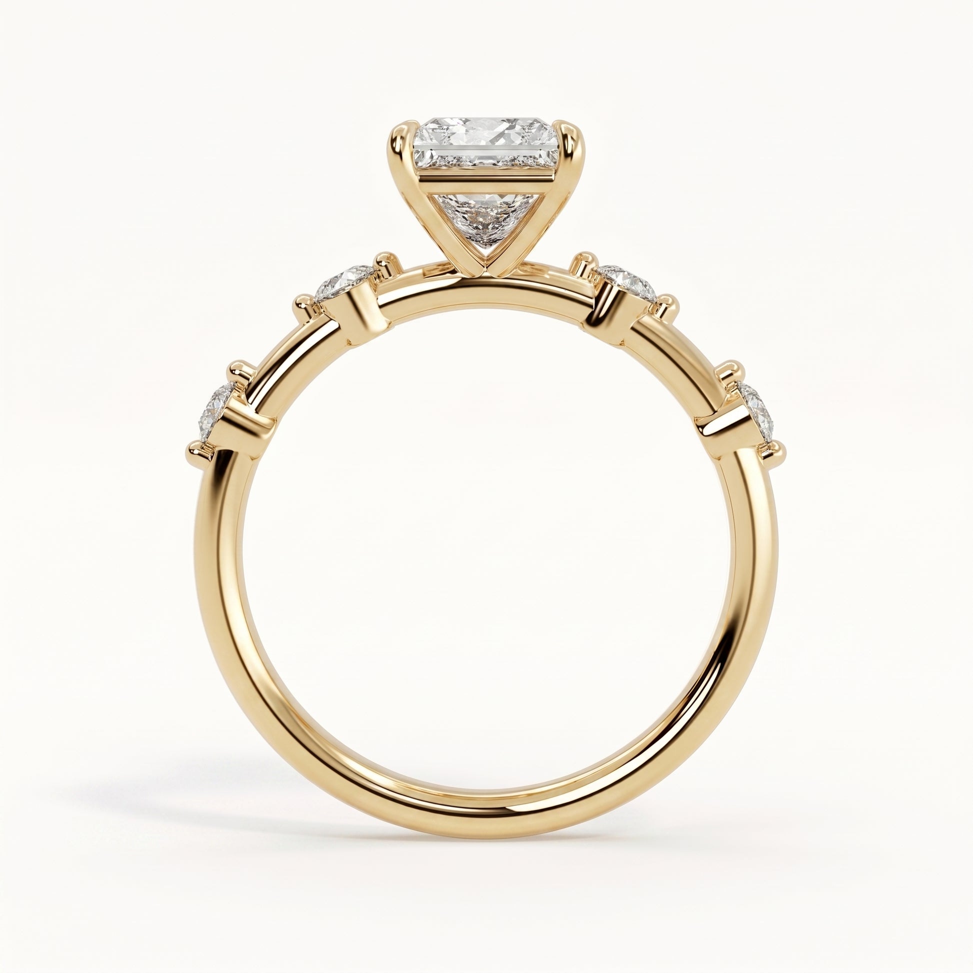 Aria - Yellow Gold - aria-YG-princess-front
