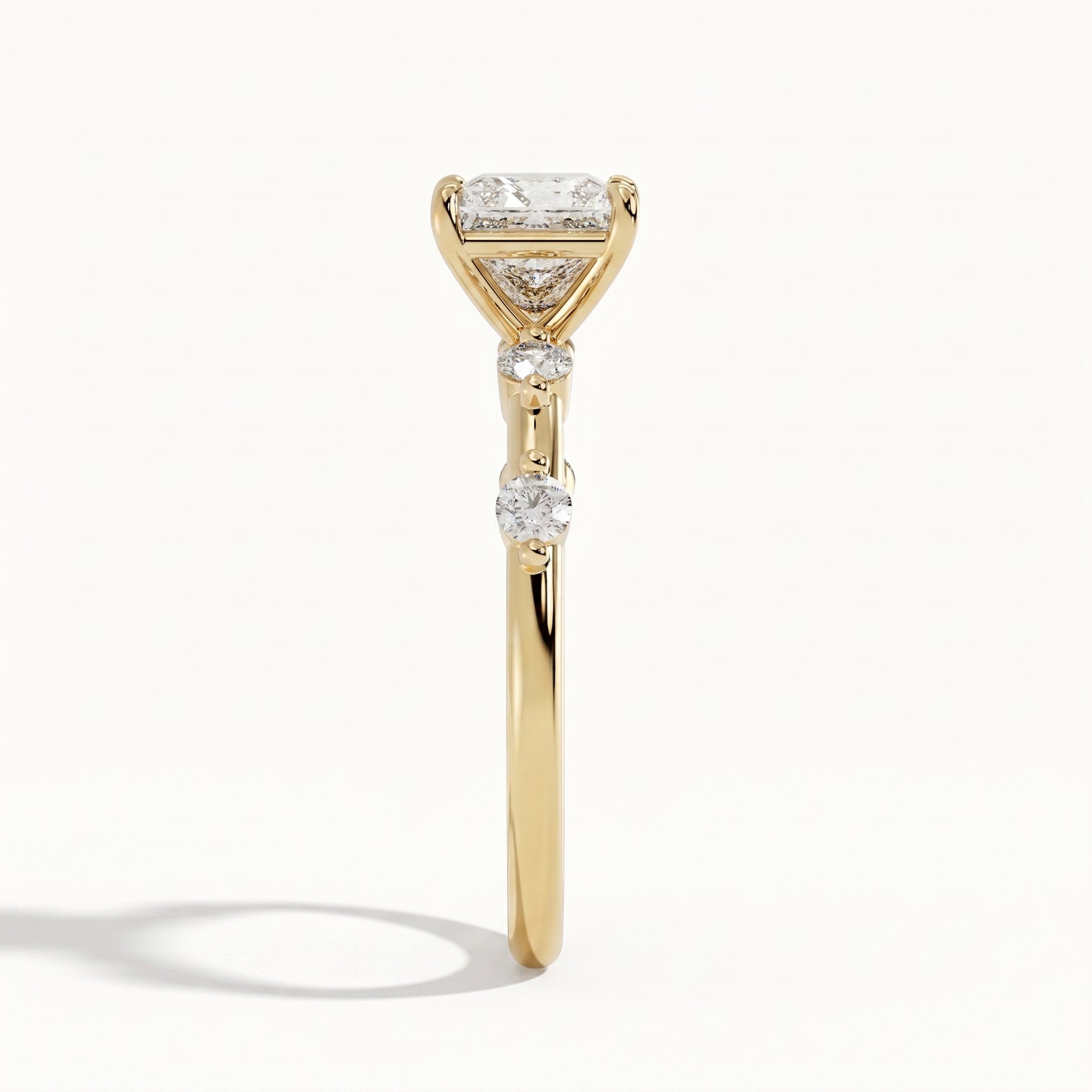 Aria - Yellow Gold - aria-YG-princess-side