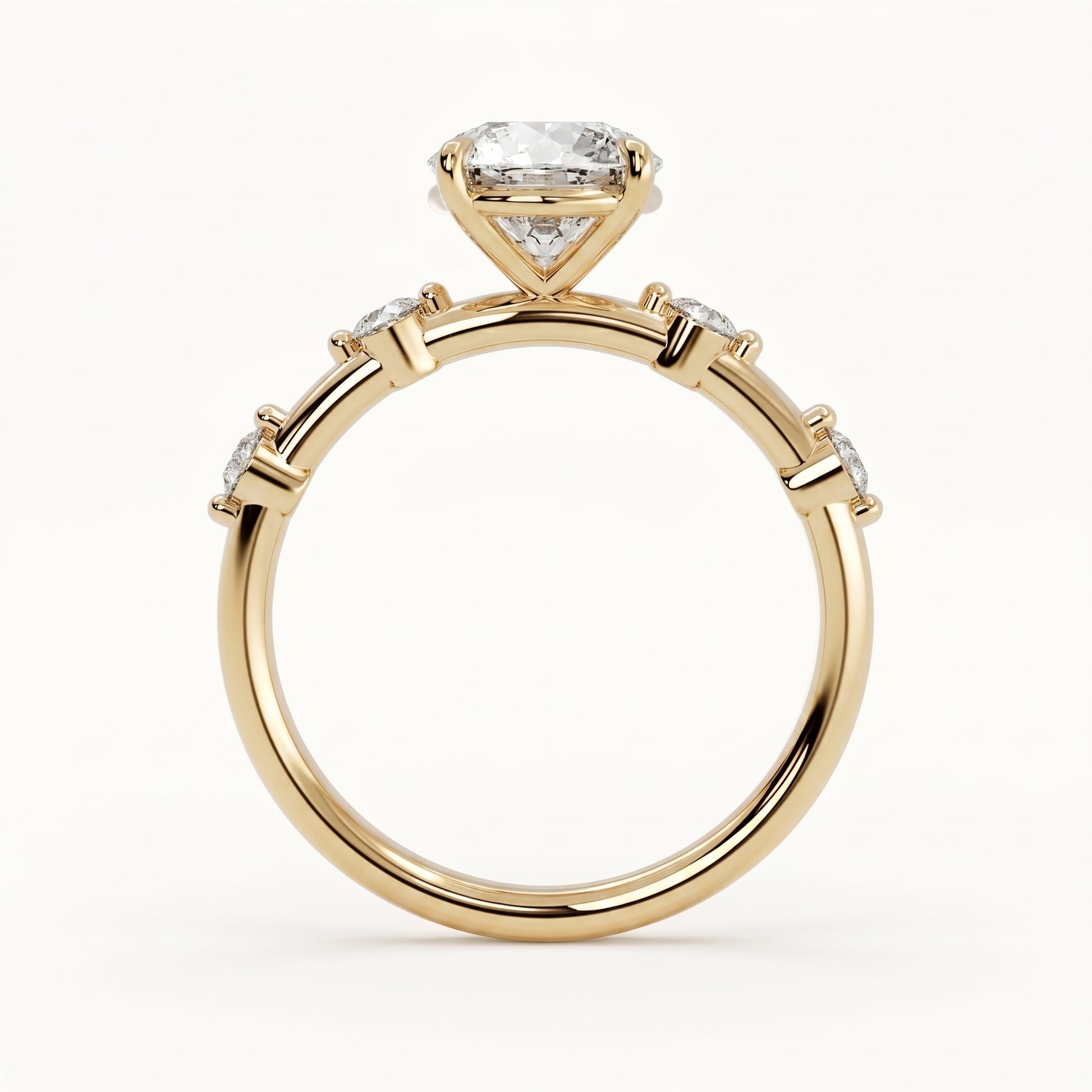 Aria - Yellow Gold - aria-YG-round-front