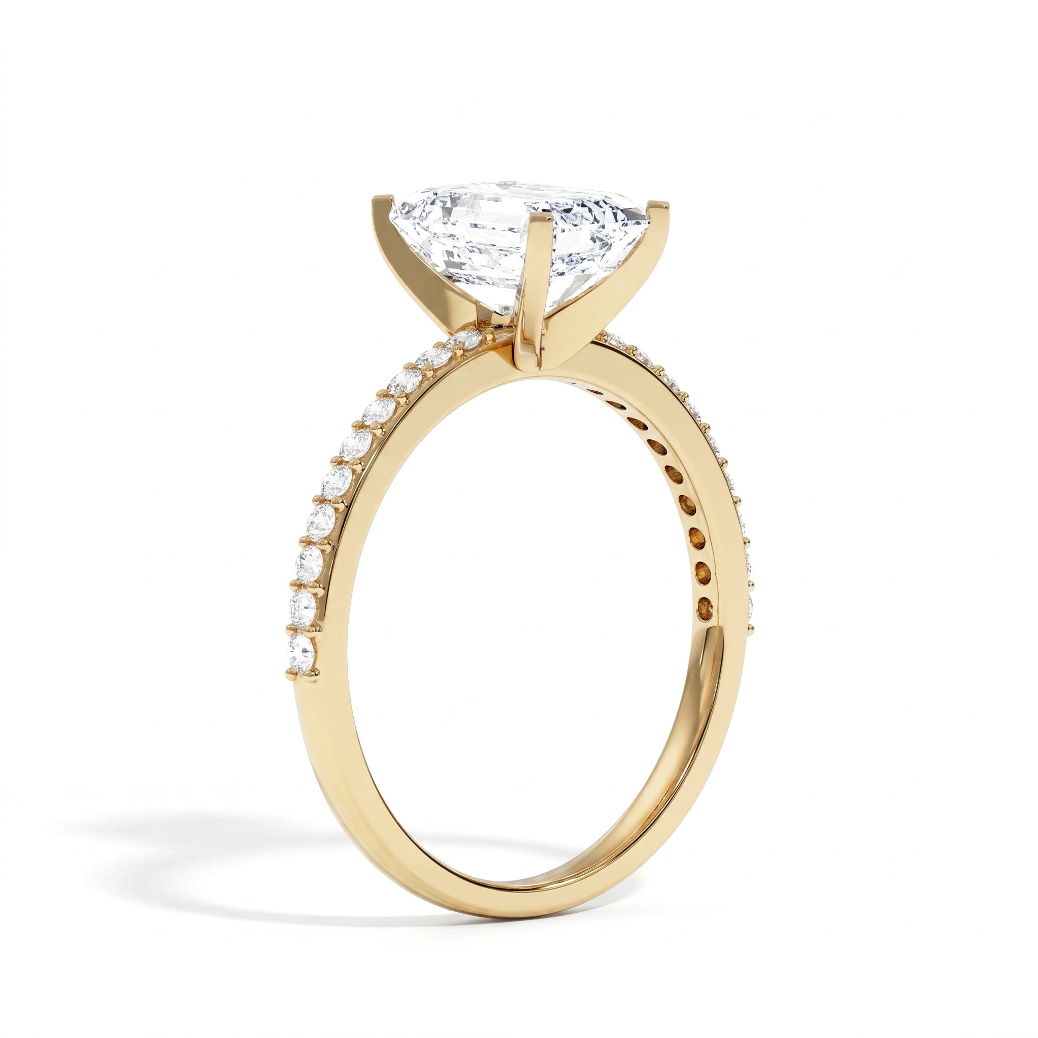 Ashnoor - Yellow Gold - ashnoor-YG-emerald-angle