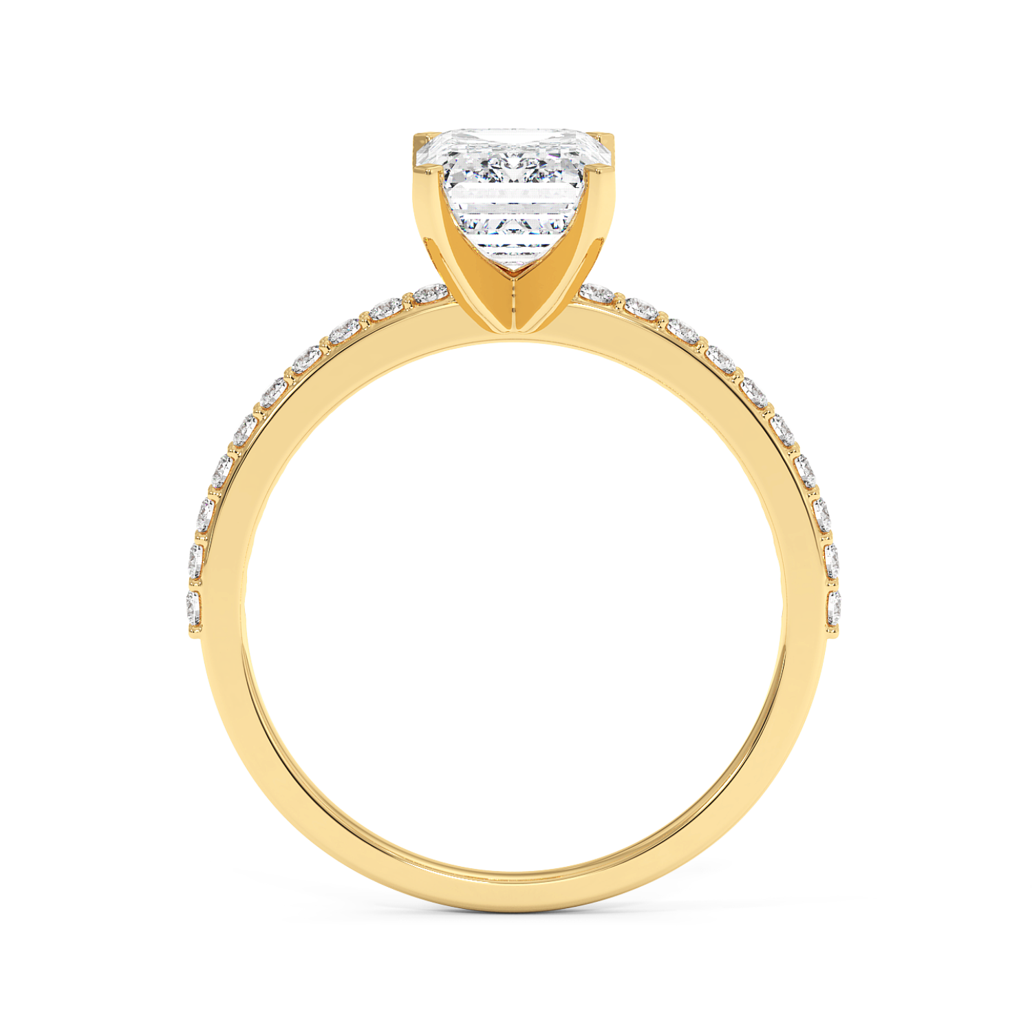 Ashnoor - Yellow Gold - ashnoor-YG-emerald-front