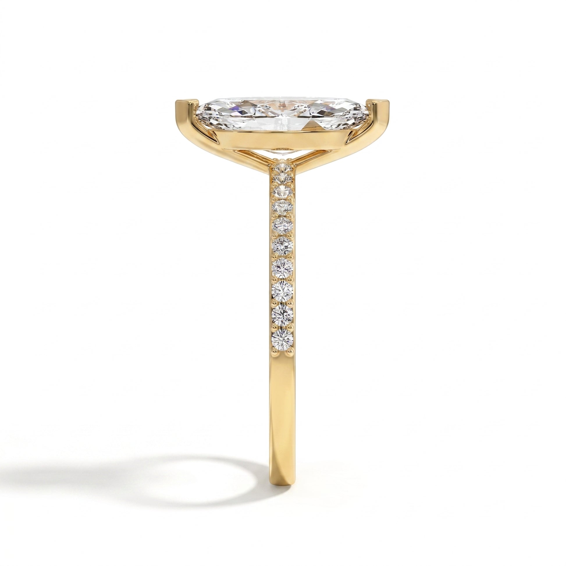 Ashnoor - Yellow Gold - ashnoor-YG-marquise-side