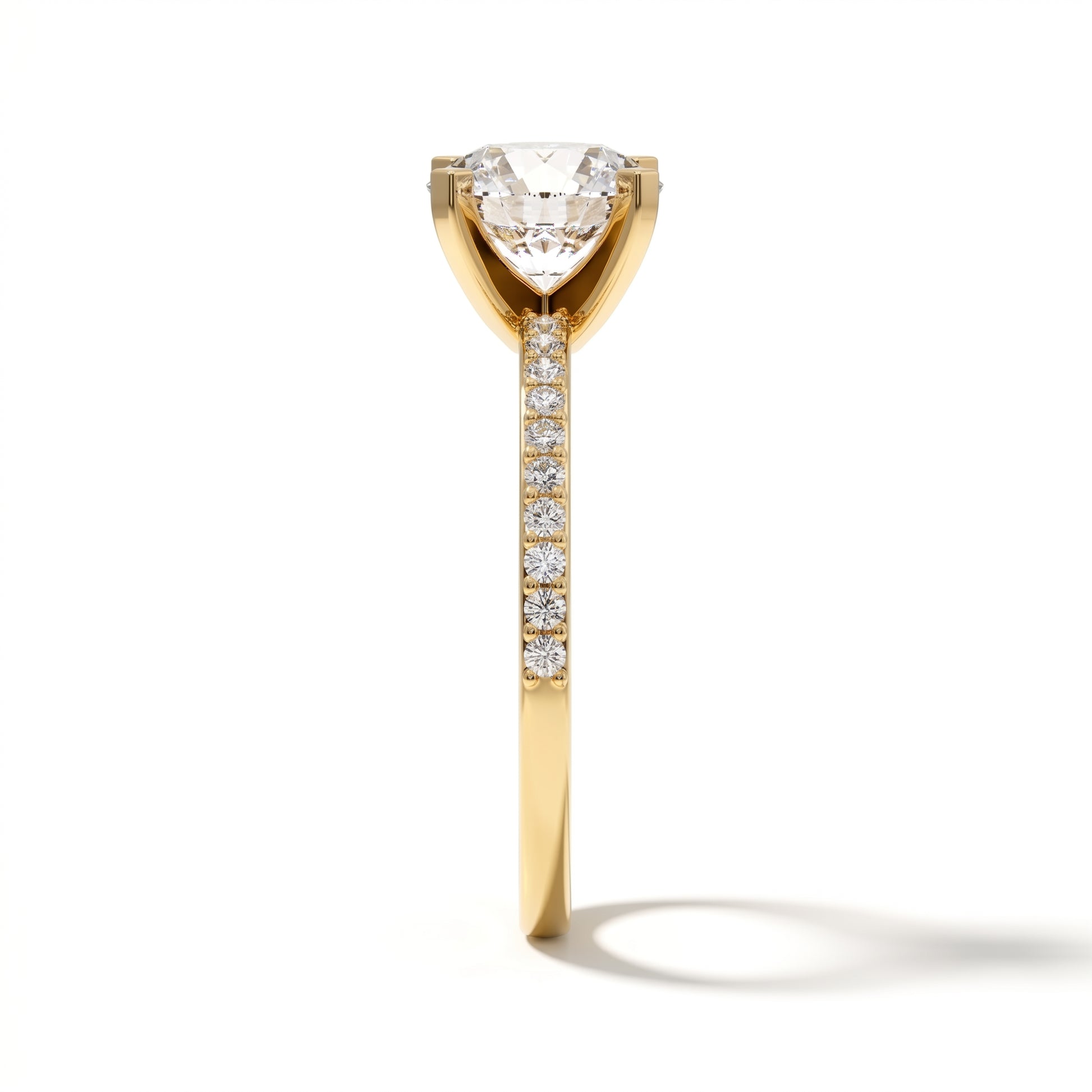 Ashnoor - Yellow Gold - ashnoor-YG-round-side