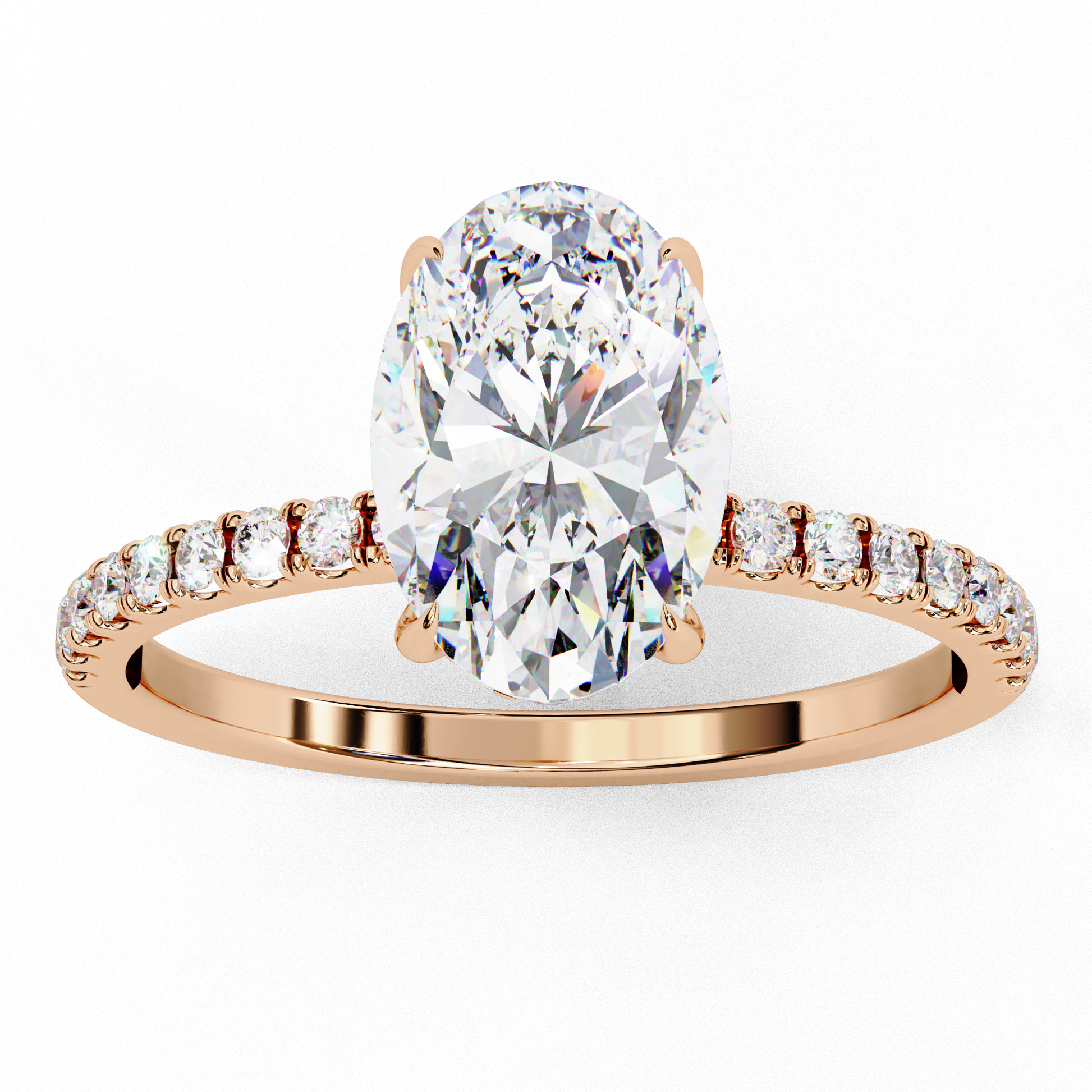 Aurora - Rose Gold - oval-angle