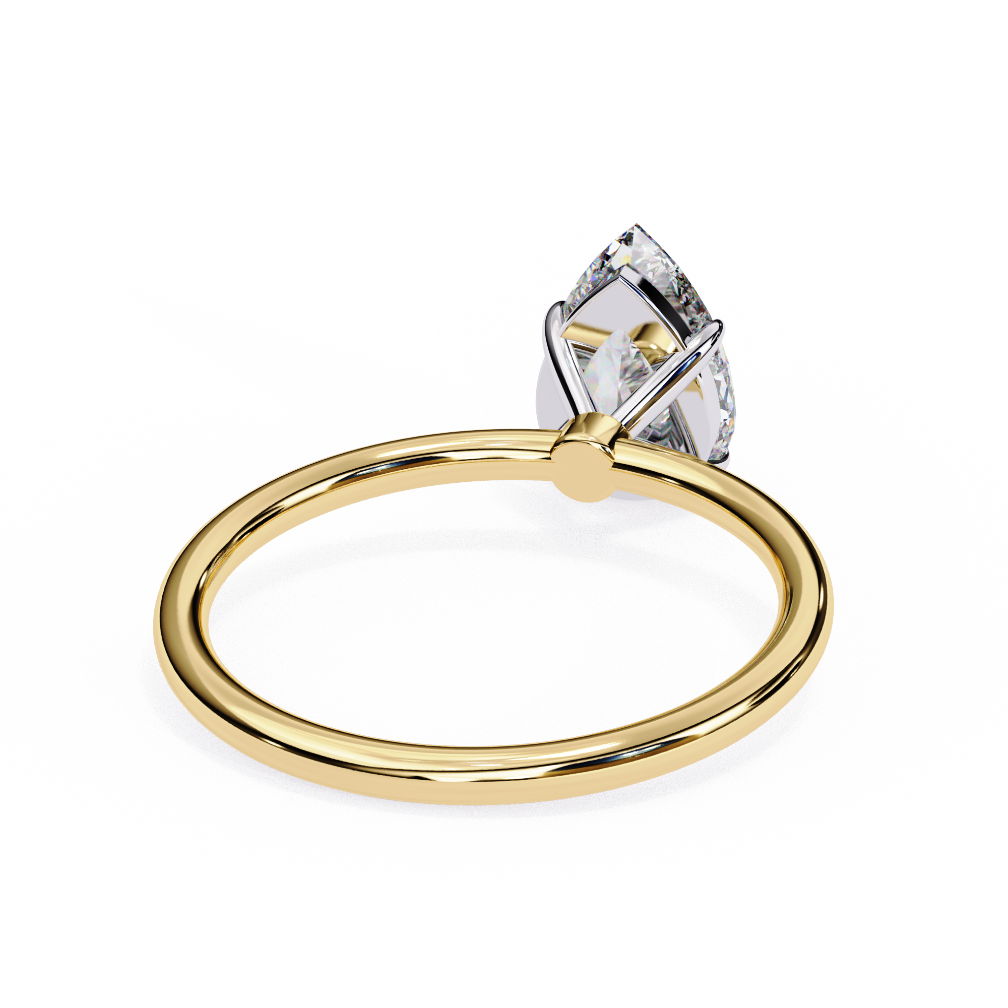 Bella - Yellow Gold - bella-YG-pear-angle