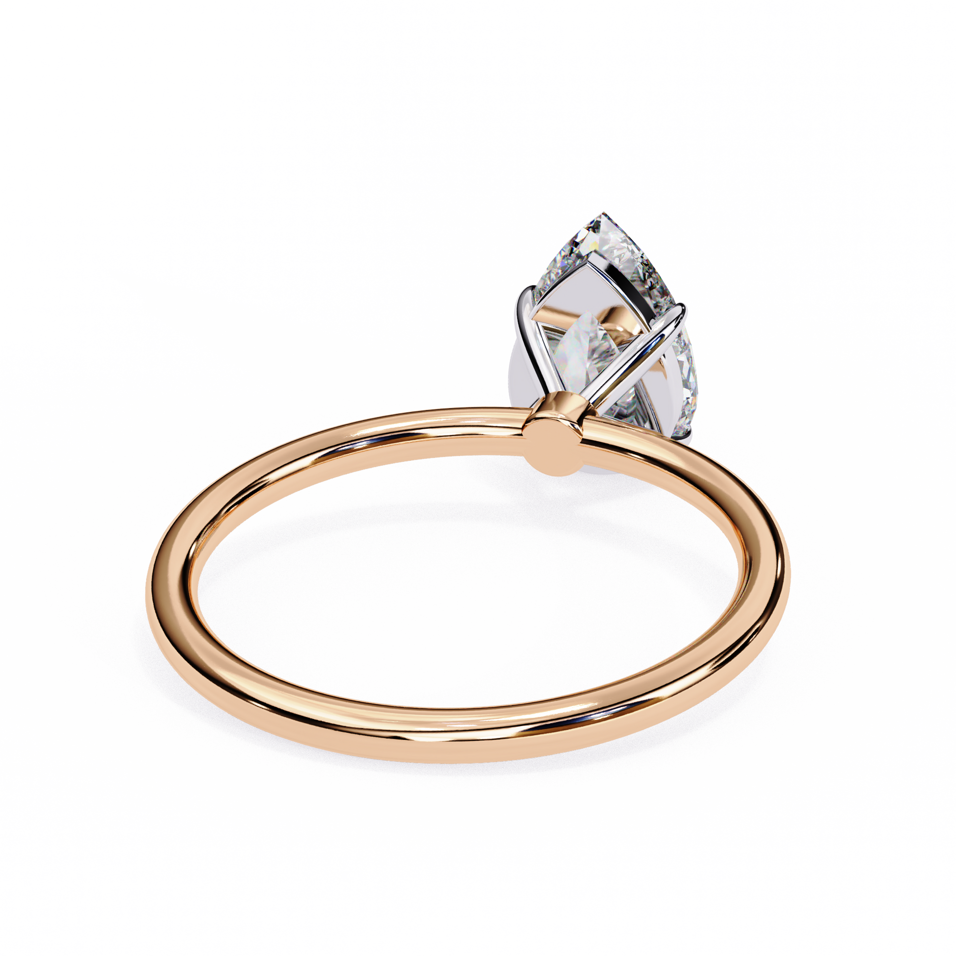 Bella - Rose Gold - pear-angle