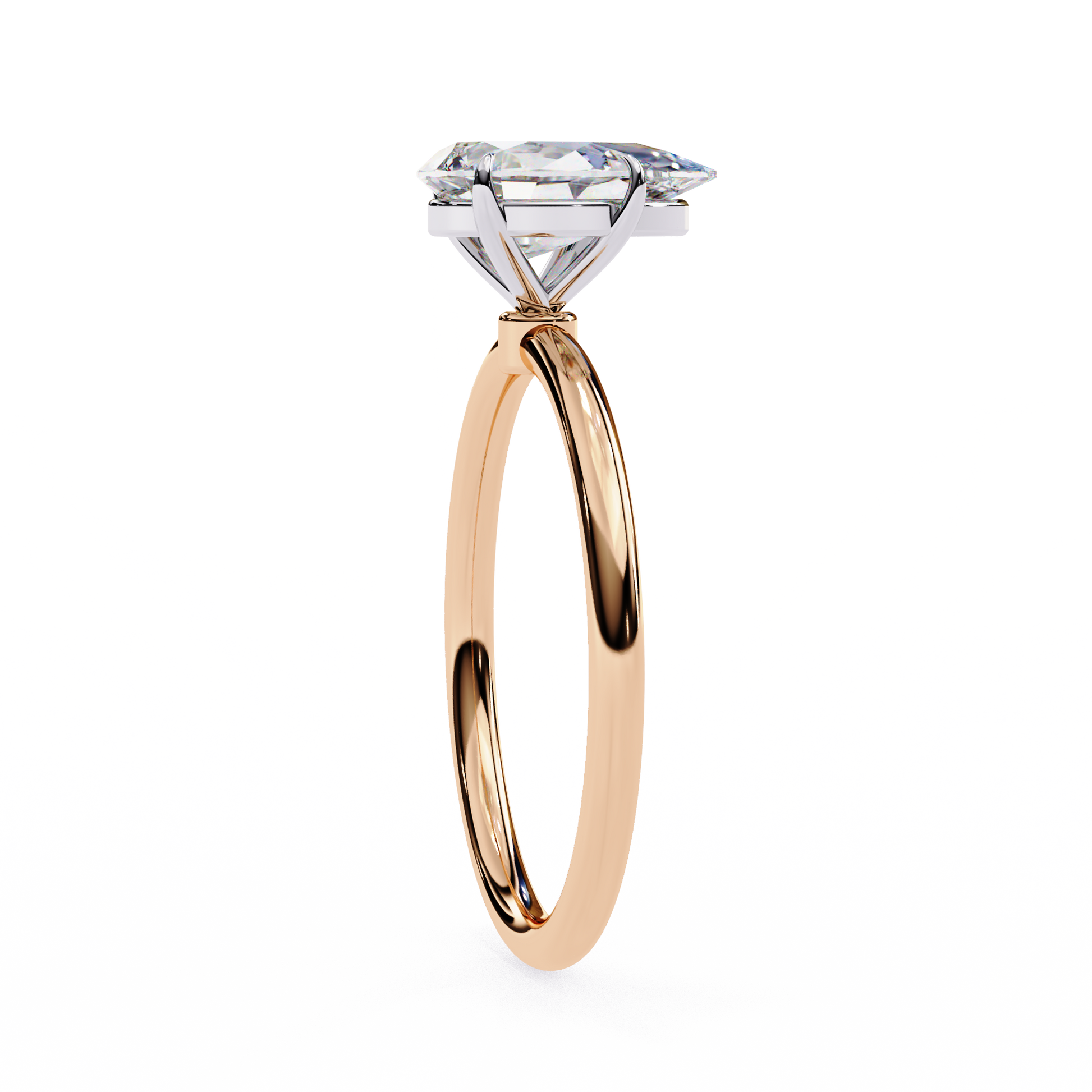 Bella - Rose Gold - pear-side