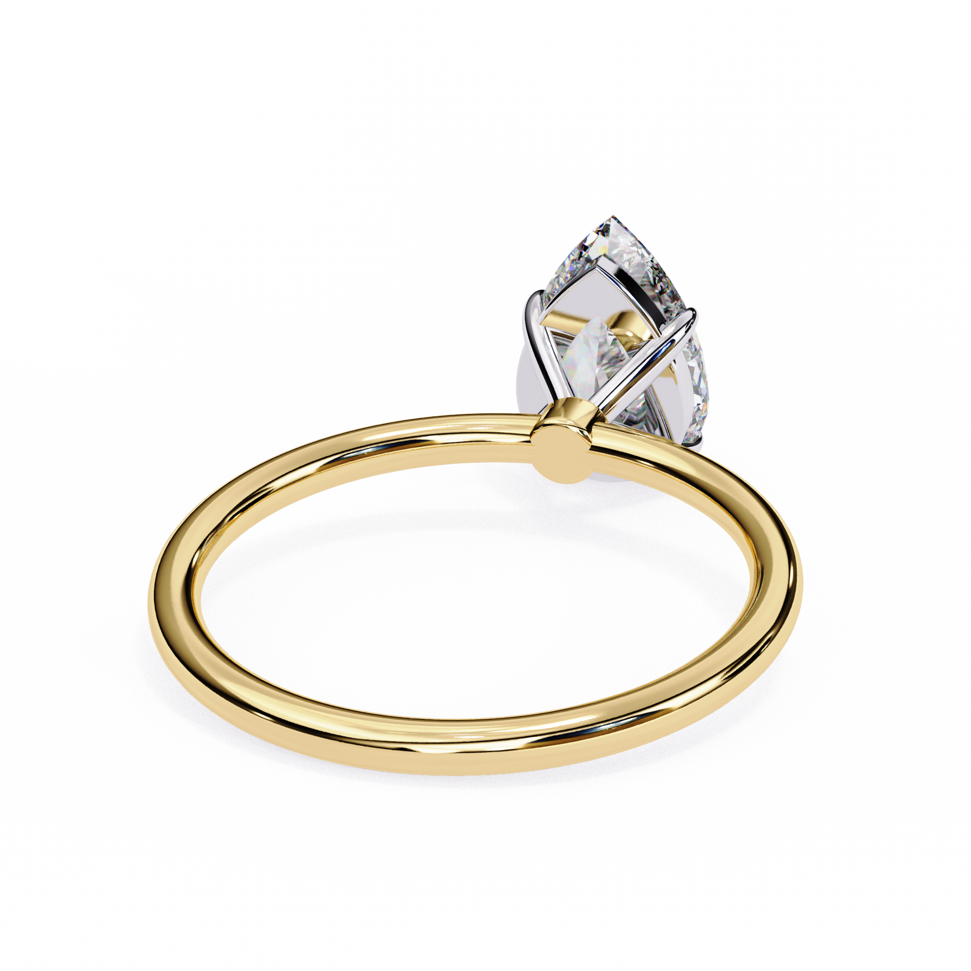 Bella - Yellow Gold - pear-angle