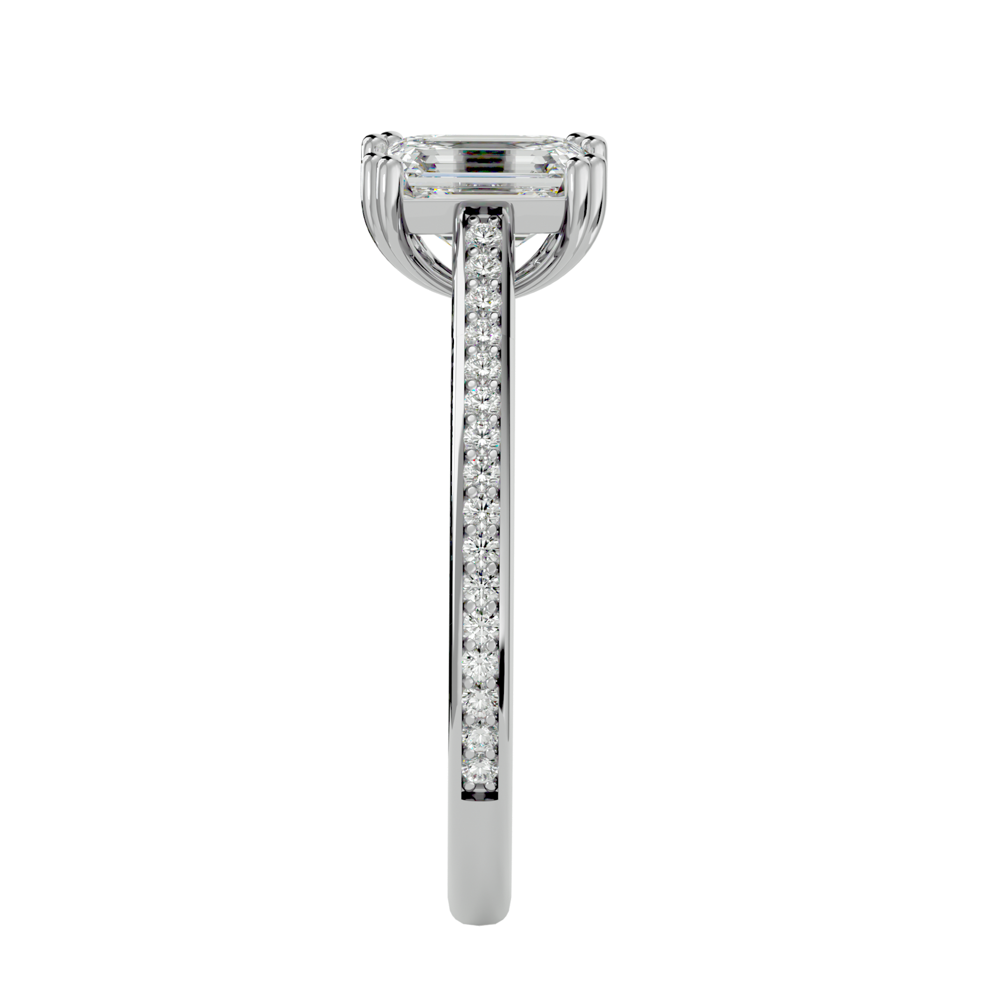 Bianca - White Gold - bianca-WG-emerald-side