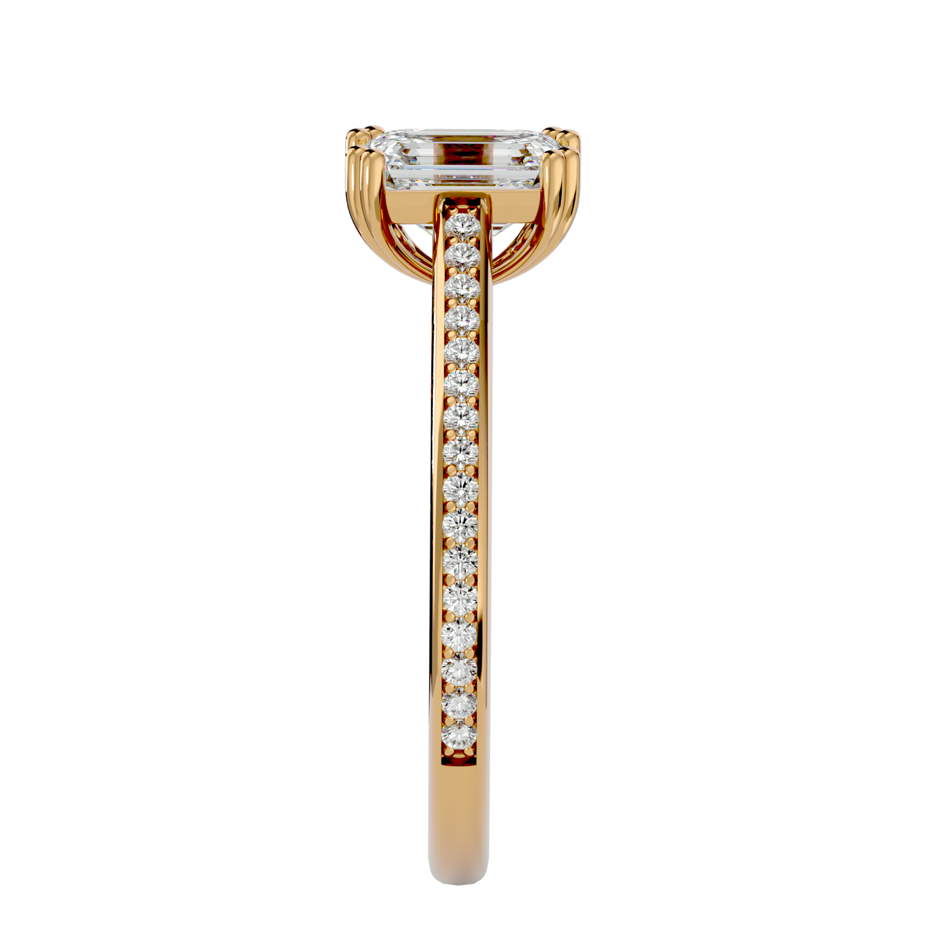 Bianca - Yellow Gold - bianca-YG-emerald-side