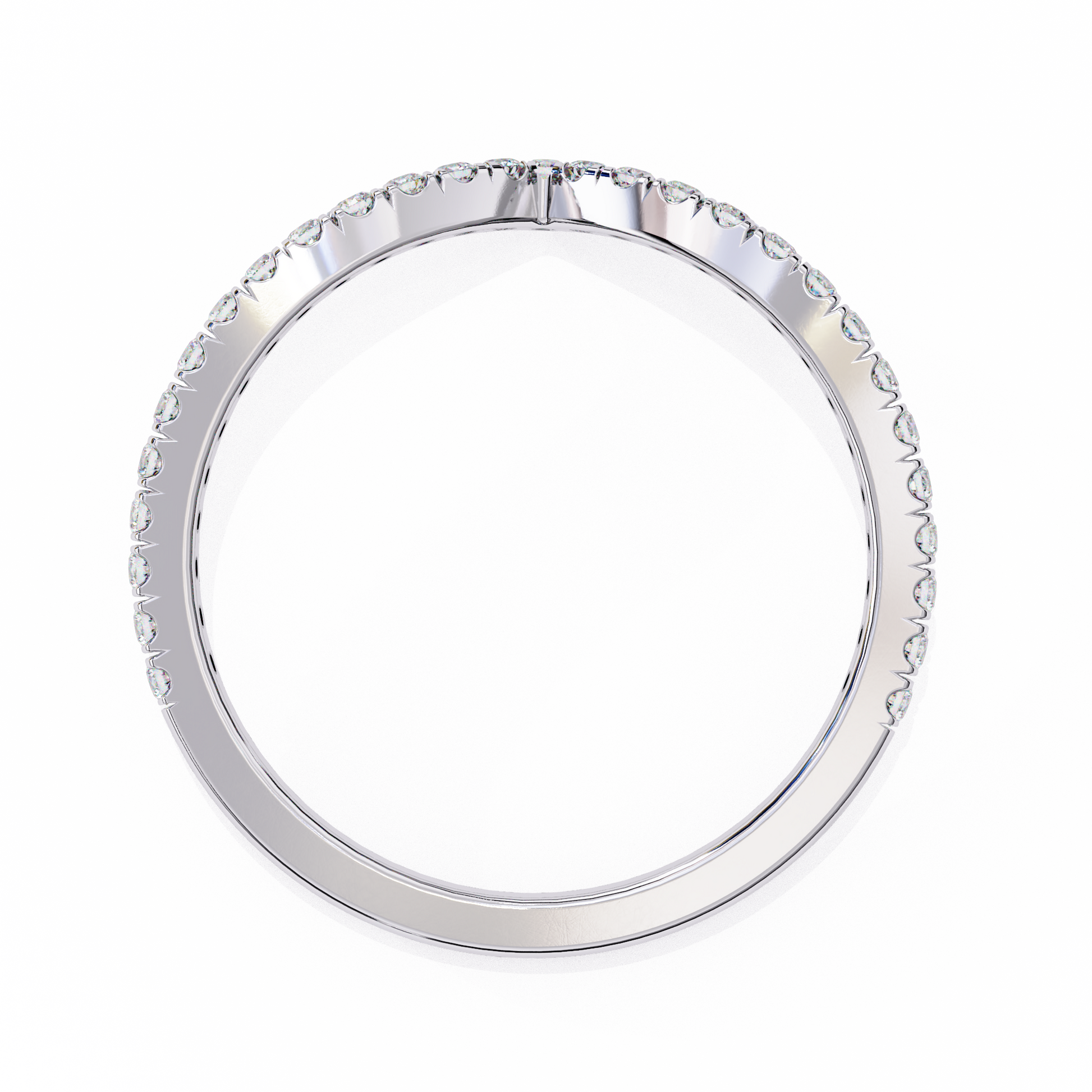 Lyra - White Gold - cad_242-WG-round-top