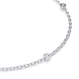 Calla - Round Lab-Grown Diamond Chain Bracelet in Sterling Silver