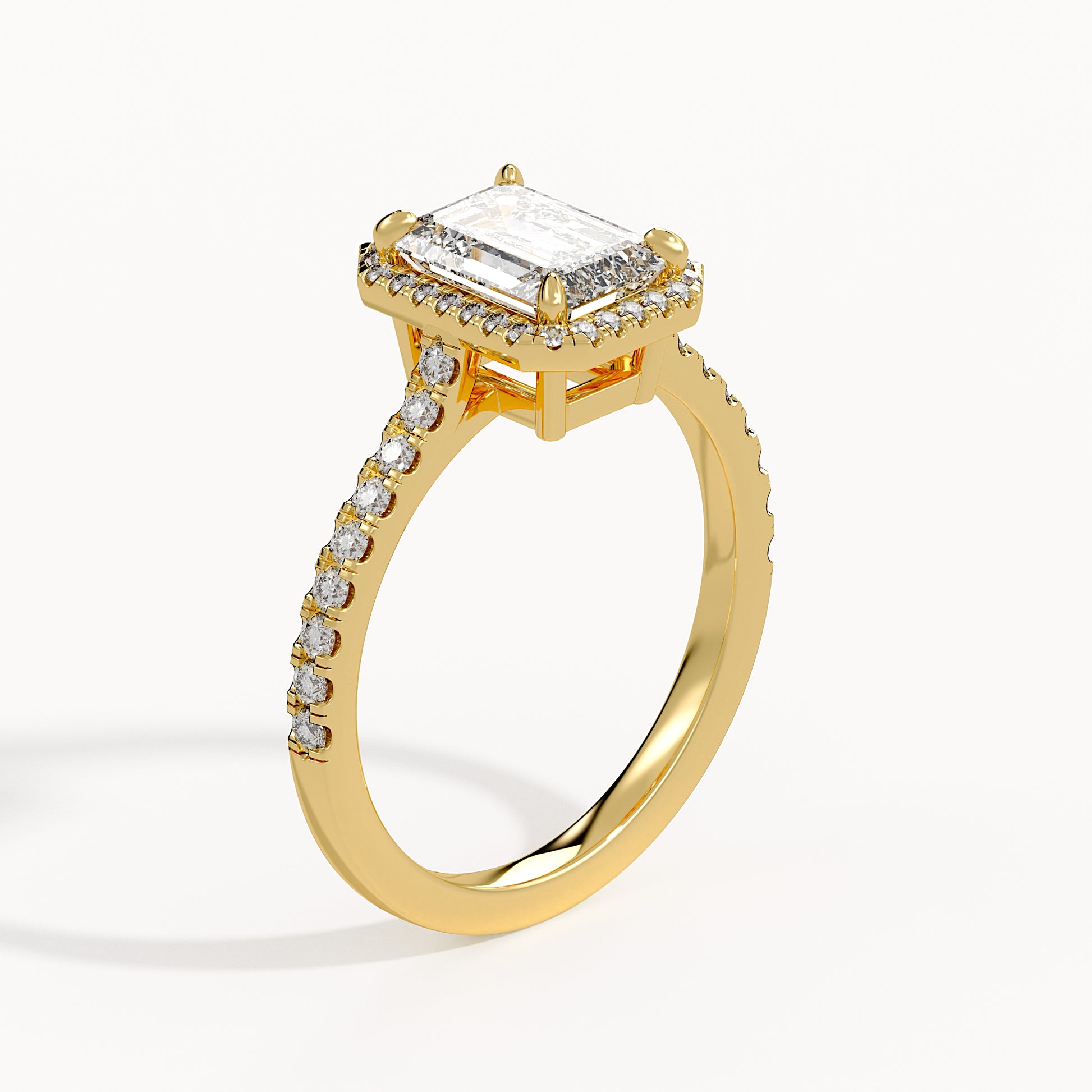 Carrie - Yellow Gold - carrie-YG-emerald-angle