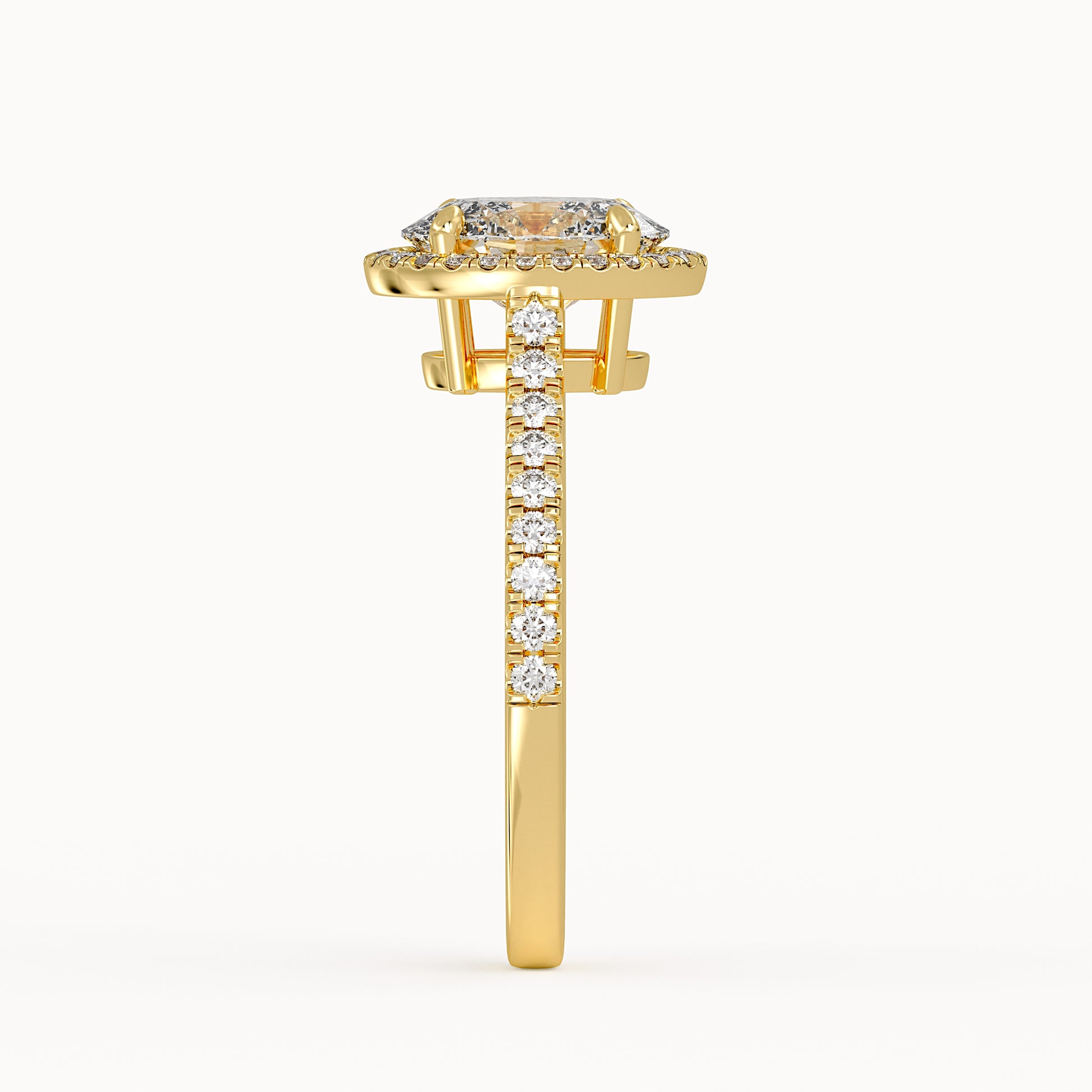 Carrie - Yellow Gold - carrie-YG-oval-side