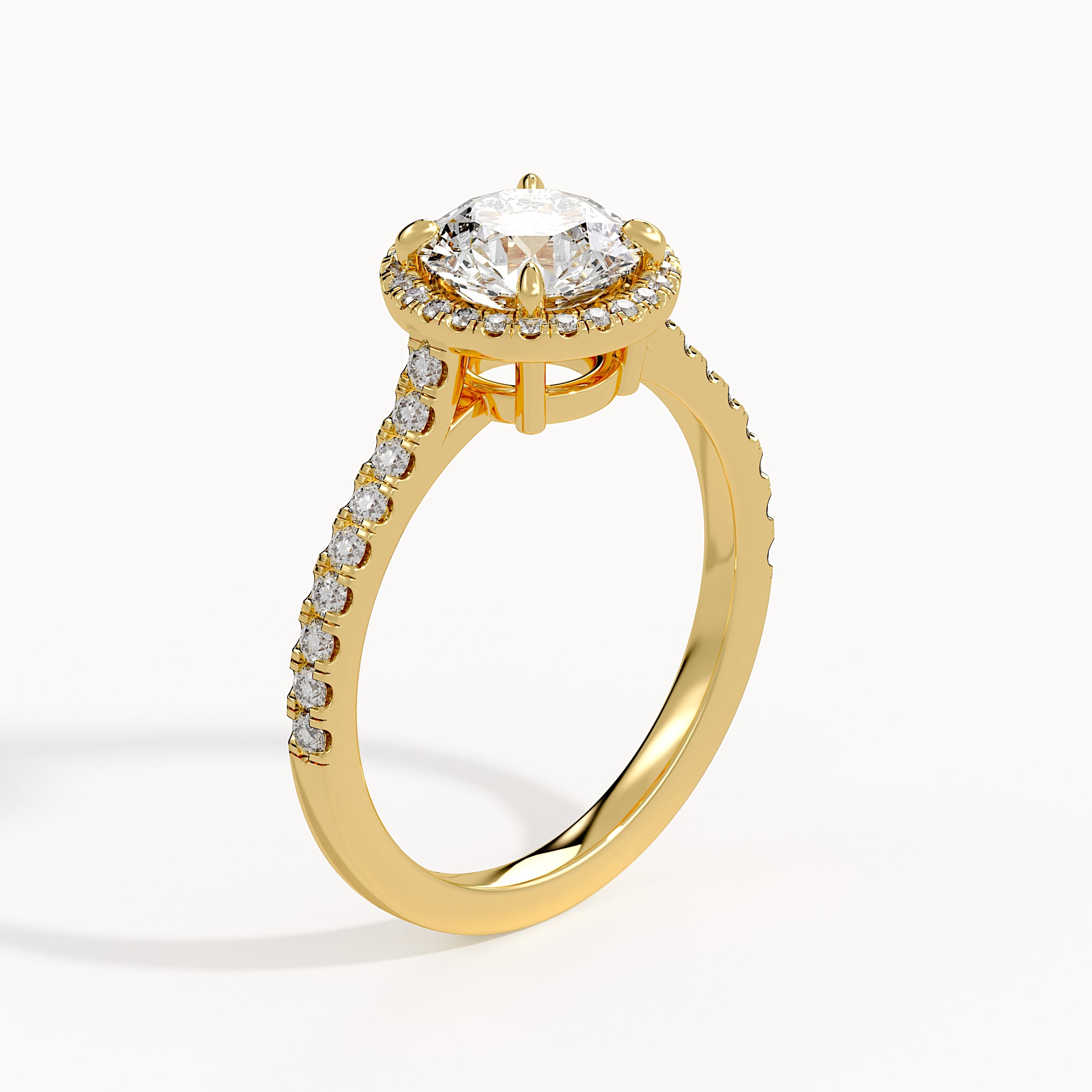 Carrie - Yellow Gold - carrie-YG-round-angle