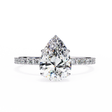 Claire - Delicate Micropavé Hidden Halo Lab Grown Diamond Engagement Ring