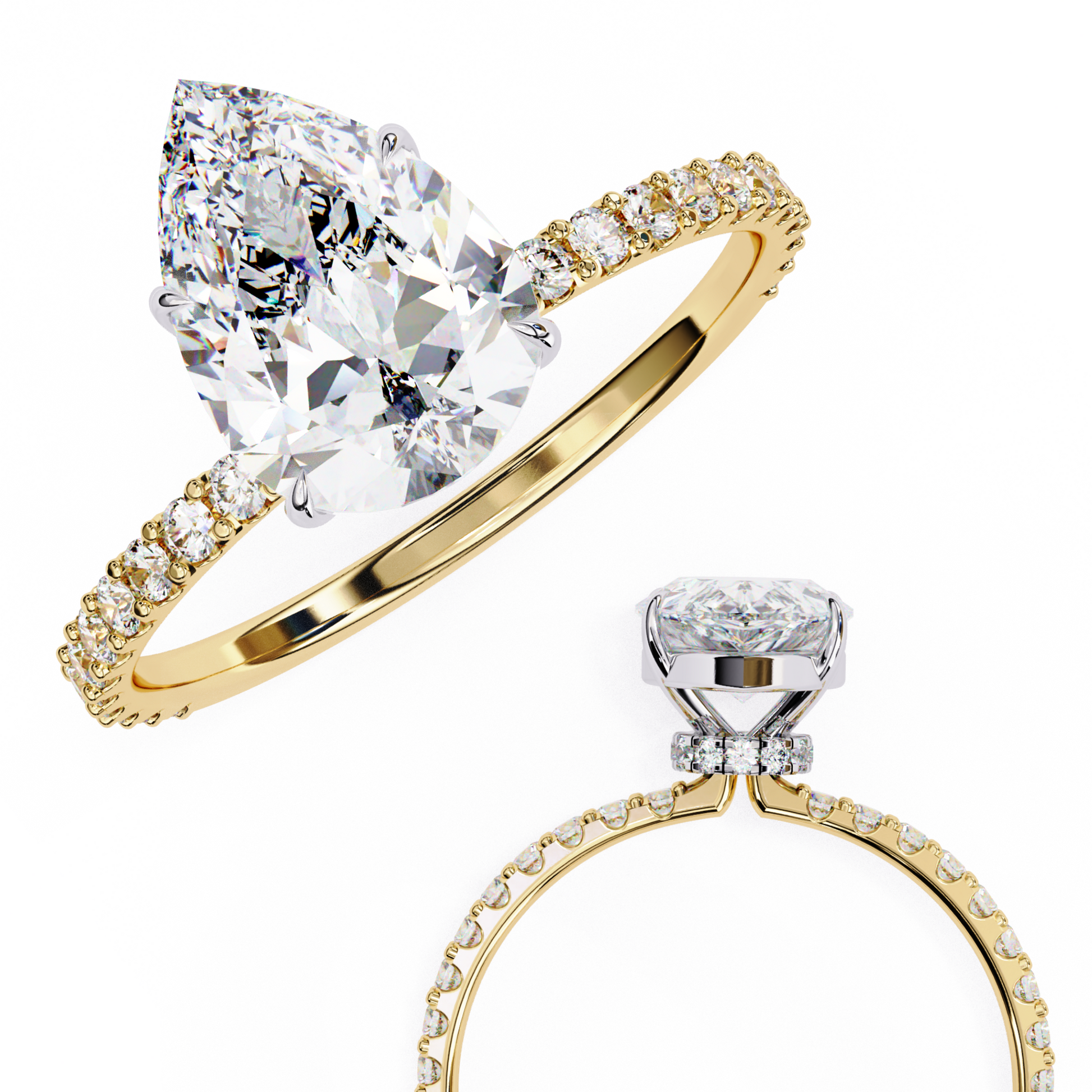 Claire - Yellow Gold - claire-YG-round-angle
