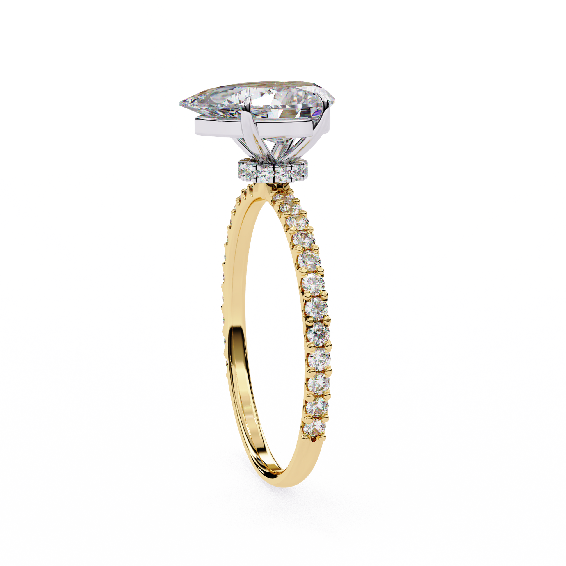 Claire - Yellow Gold - claire-YG-round-side