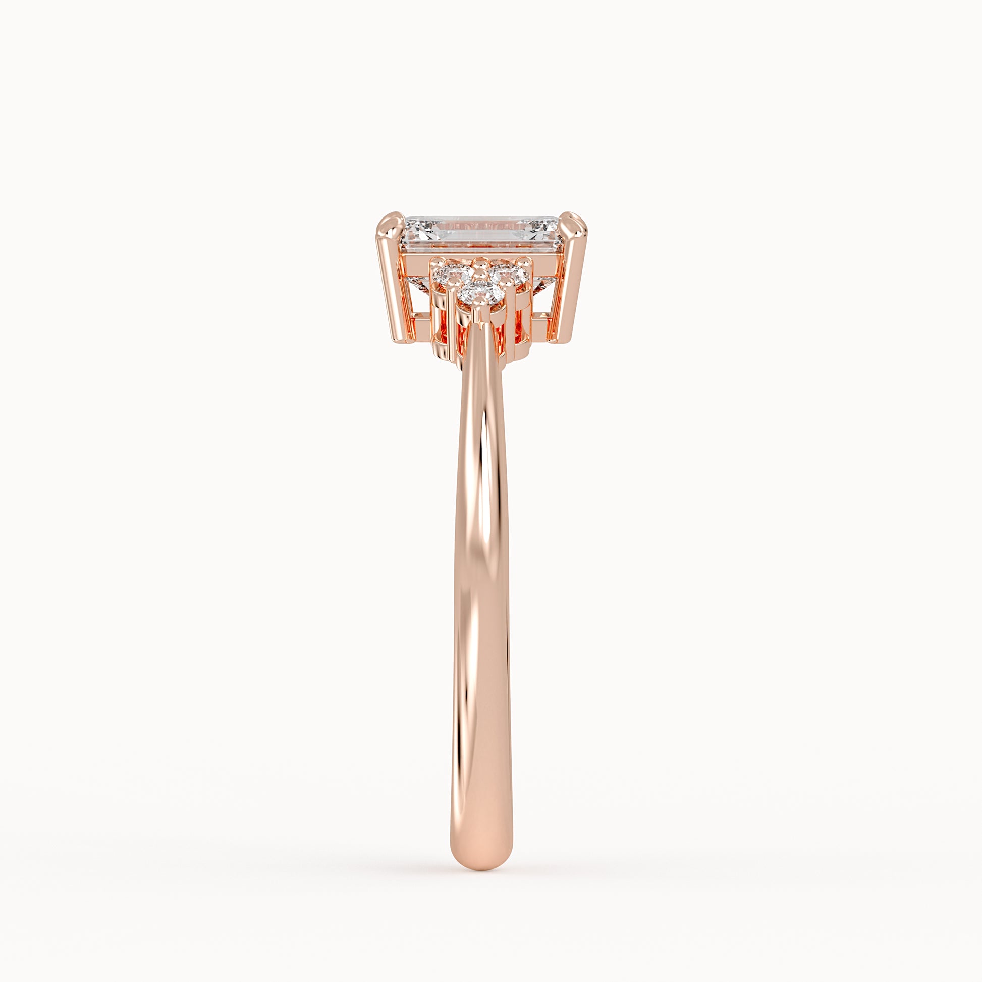 Daisy - Rose Gold - daisy-RG-emerald-side