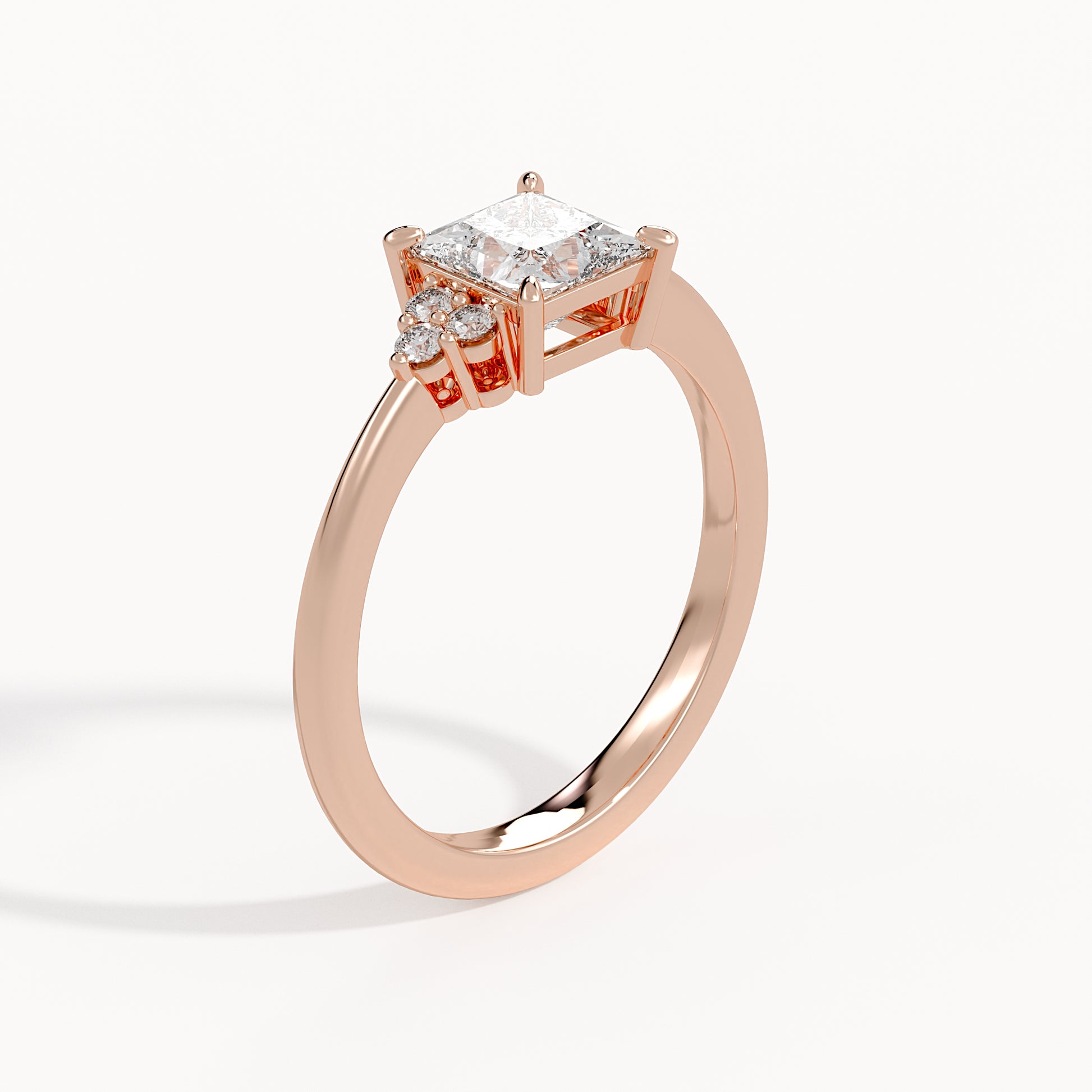 Daisy - Rose Gold - daisy-RG-princess-angle