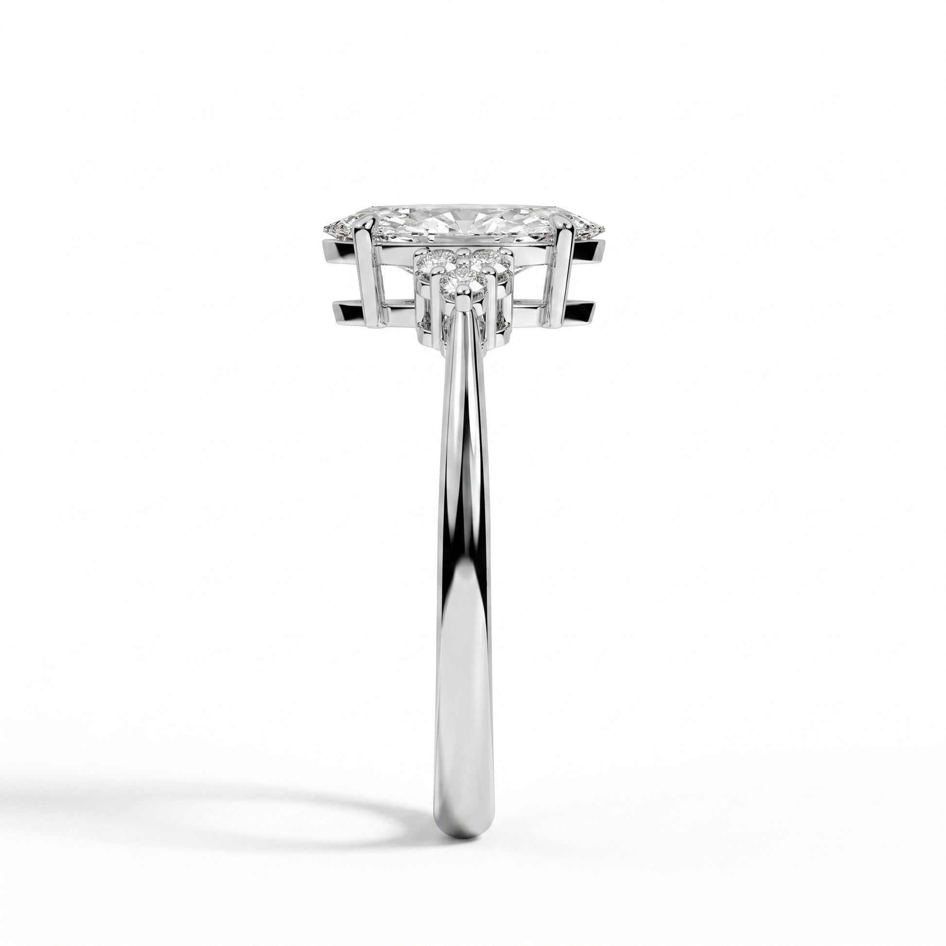 Daisy - White Gold - daisy-WG-marquise-side