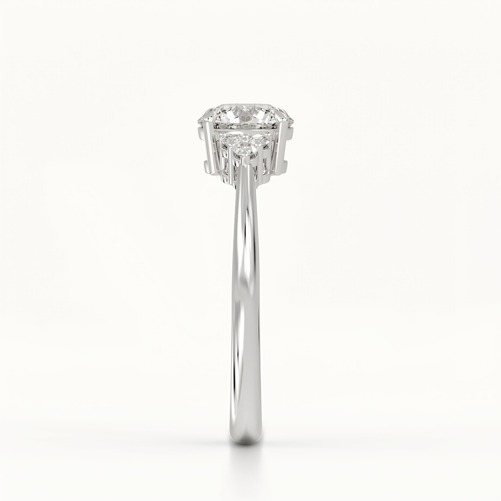 Daisy - White Gold - daisy-WG-round-side