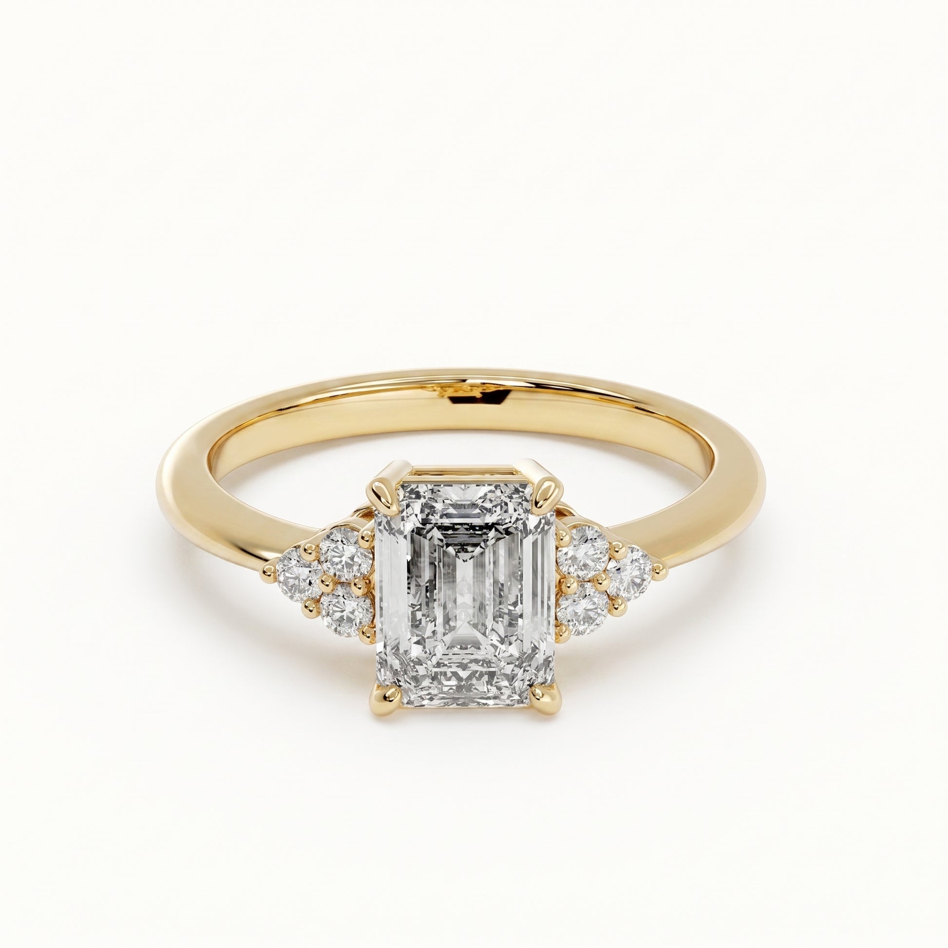 Daisy - Yellow Gold - daisy-YG-emerald-hero