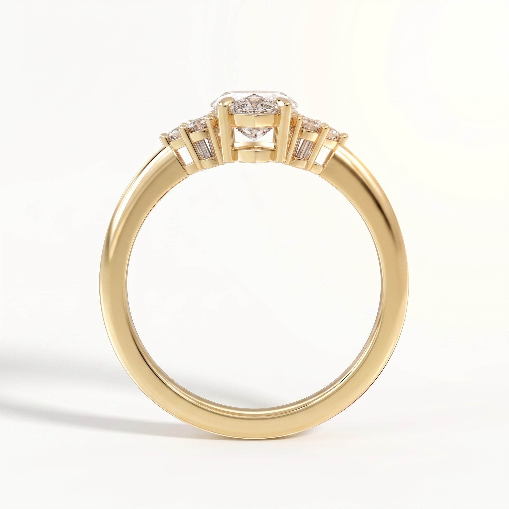Daisy - Yellow Gold - daisy-YG-marquise-front