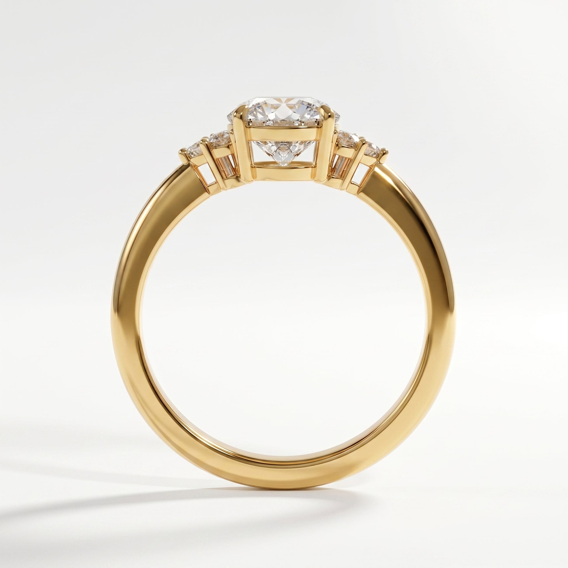 Daisy - Yellow Gold - daisy-YG-round-front