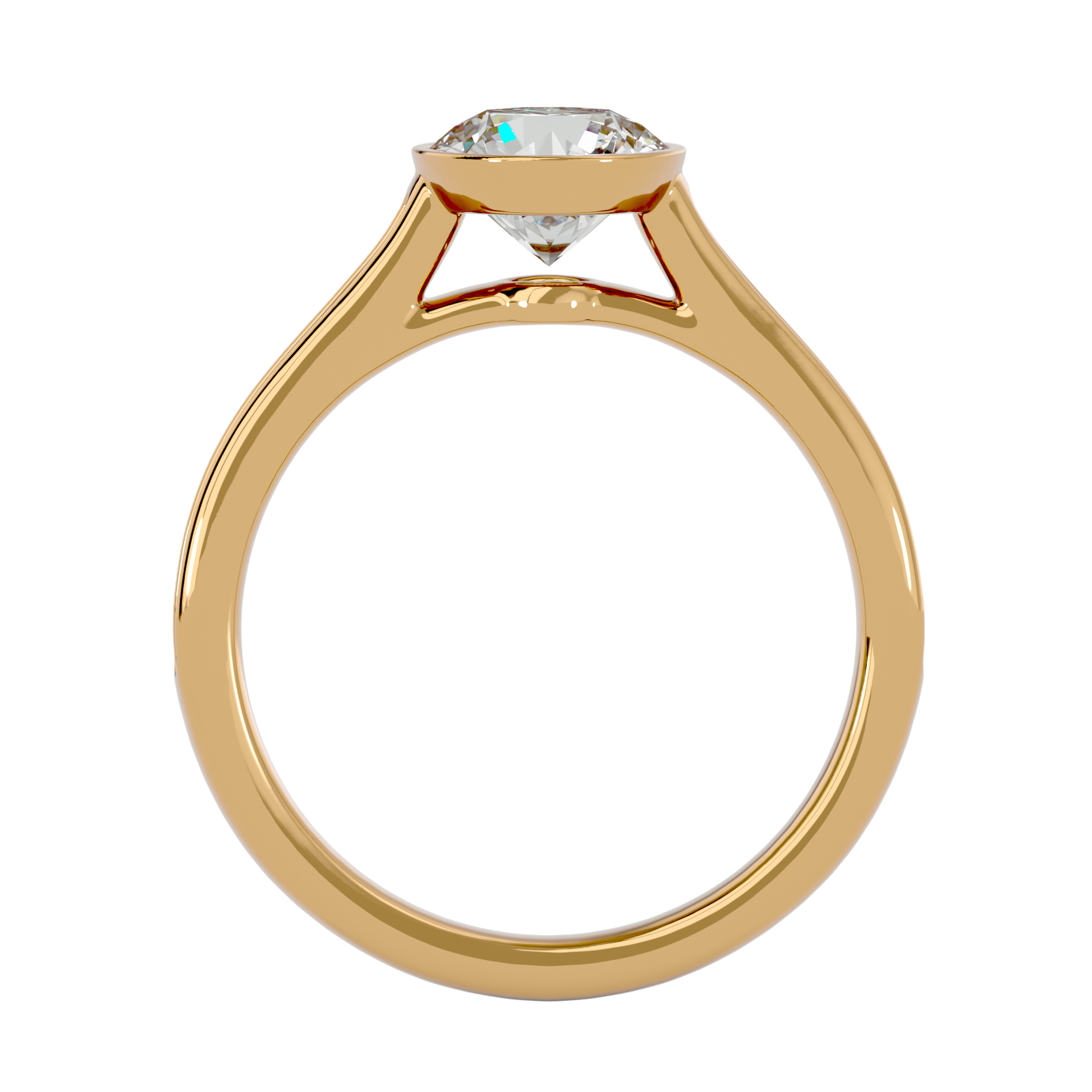 Demi - Yellow Gold - demi-YG-round-front