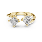 Elena - Modern Bypass Two-Stone Lab Grown Diamond Engagement Ring