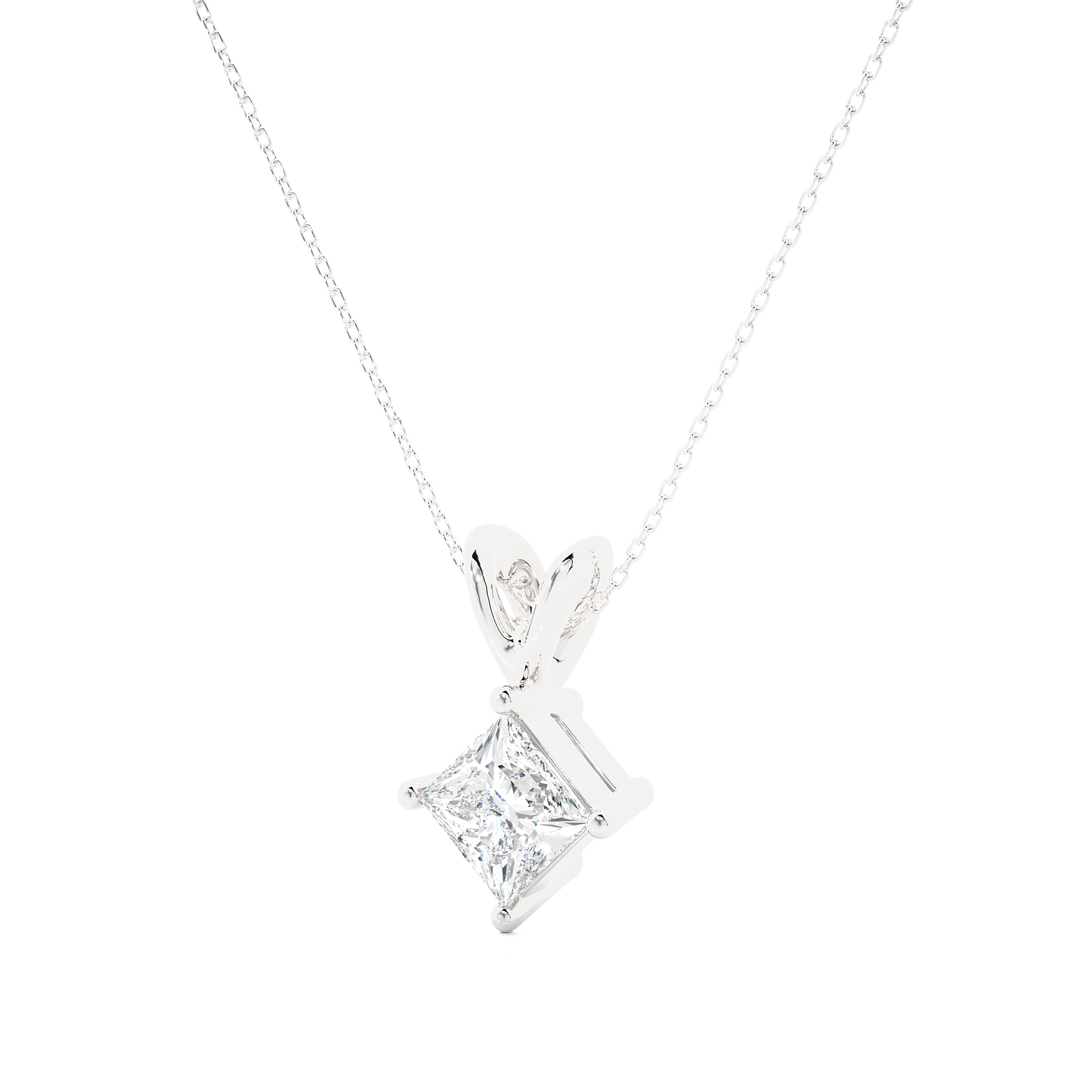 Elodie - White Gold - elodie-WG-princess-angle