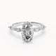Emily - Delicate Vintage-Inspired Pavé Lab Grown Diamond Engagement Ring - Marquise