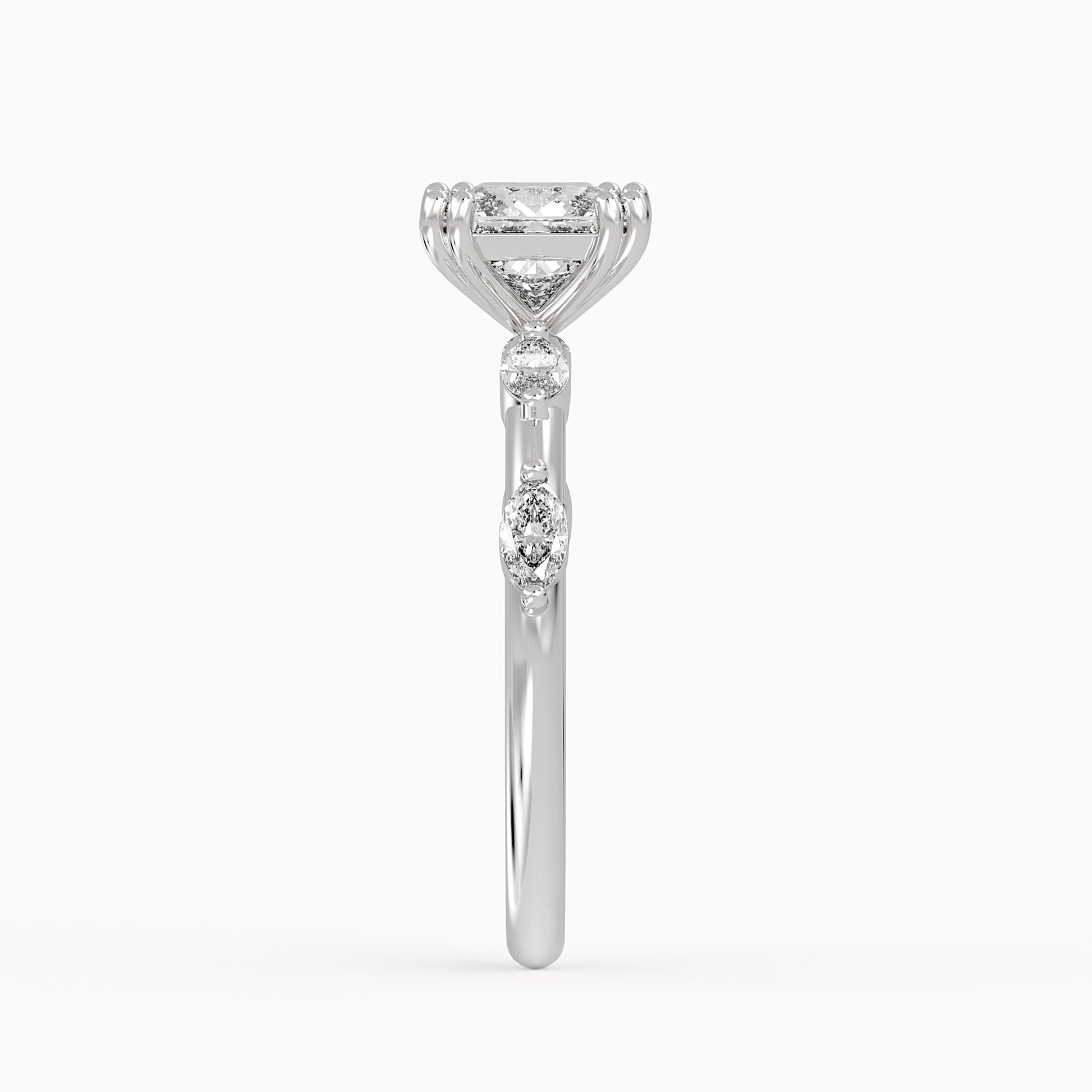 Emily - White Gold - emily-WG-princess-side